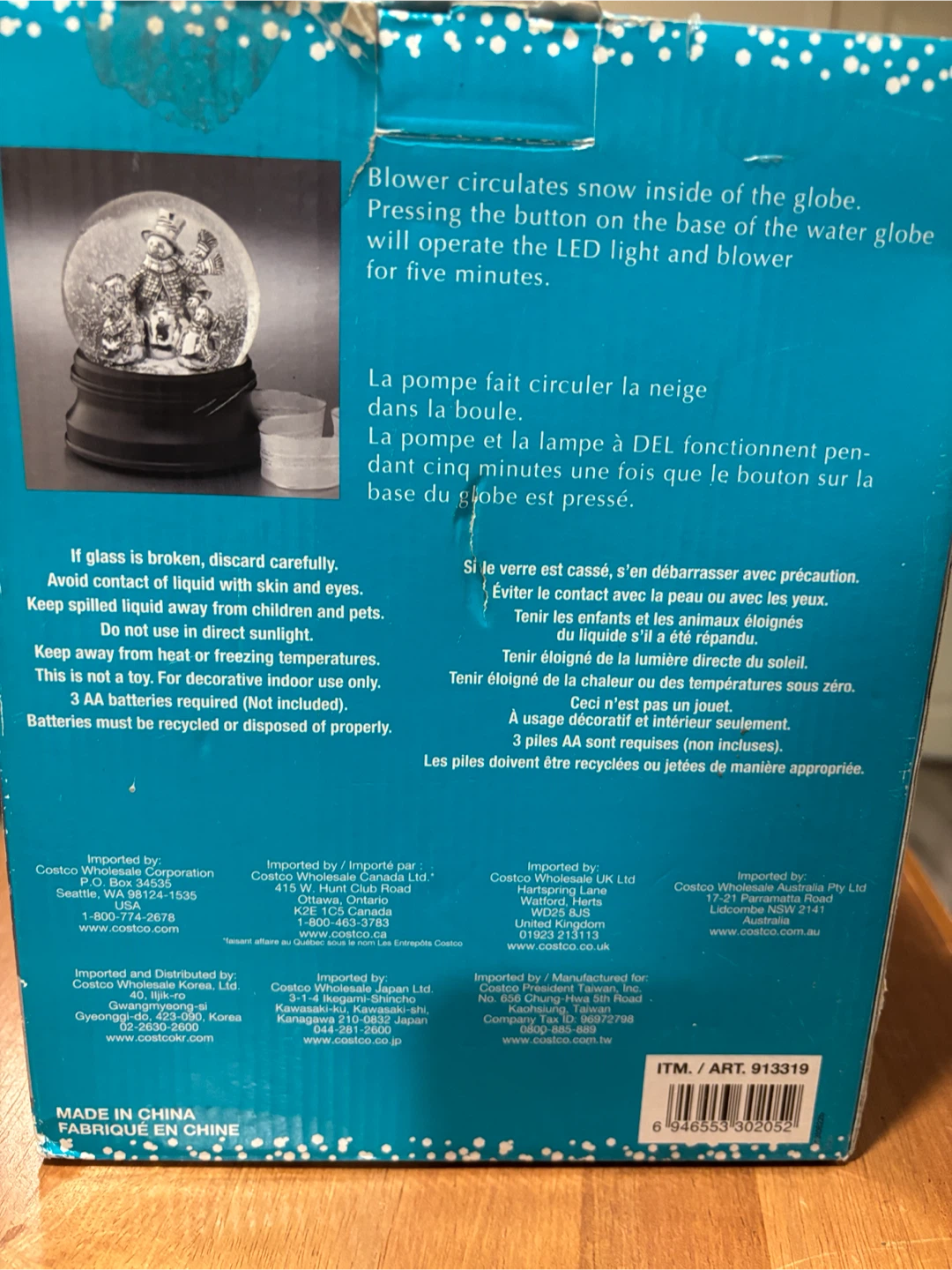 Water Snow Globe with Snowmen - photo 2