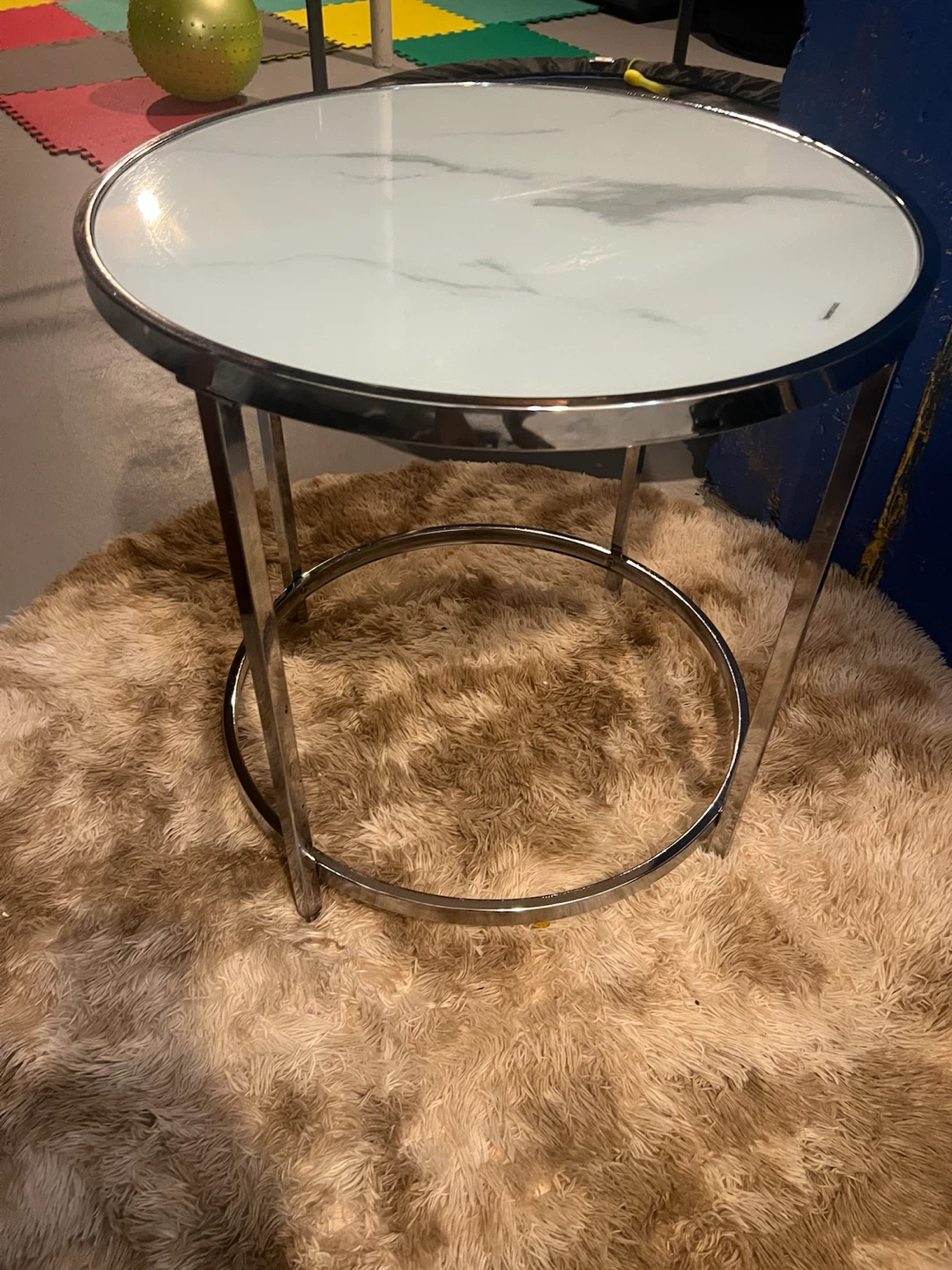 Round Side Table with Marble Top - photo 3