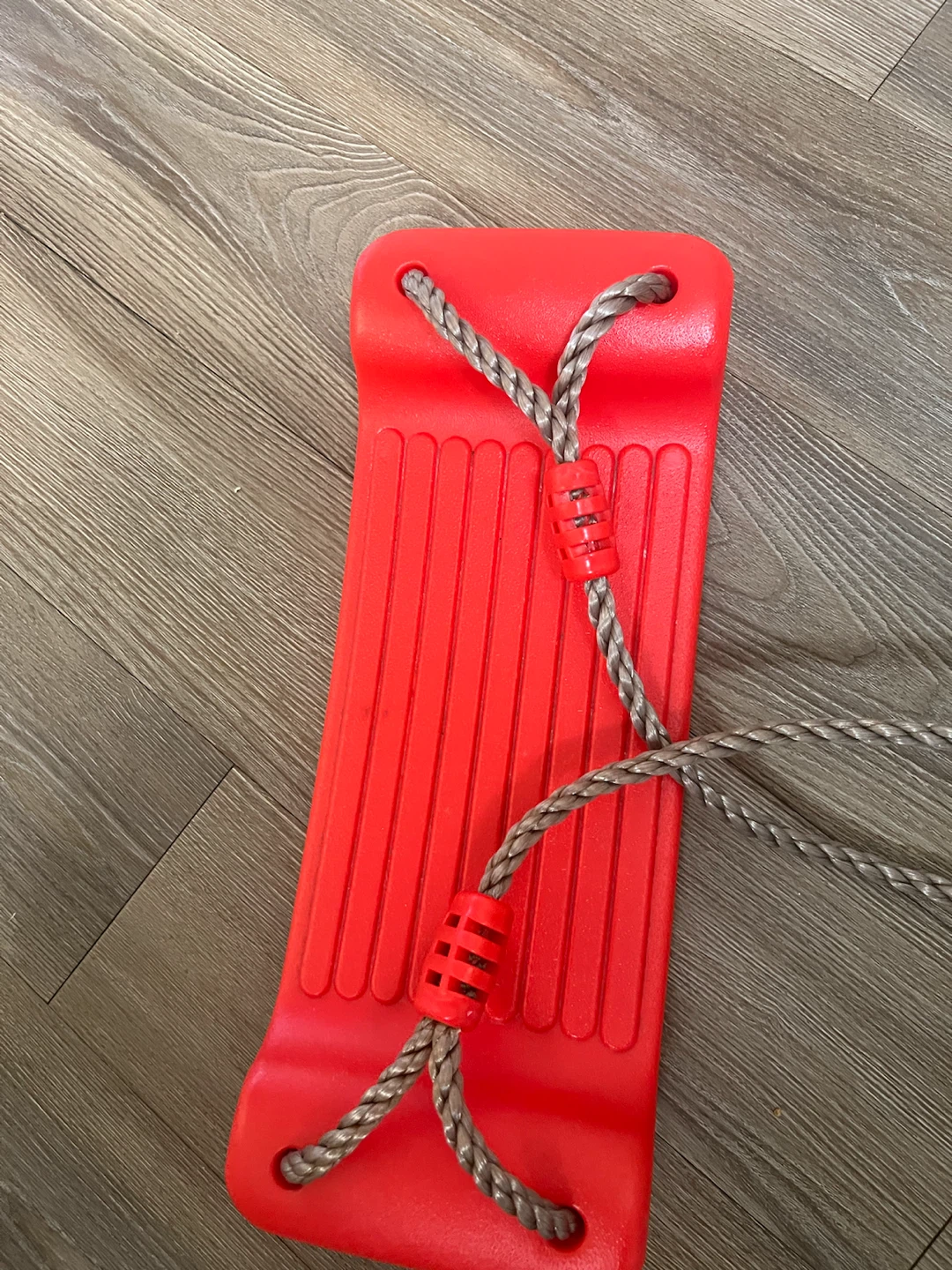 Red Plastic Swing Seat with Rope