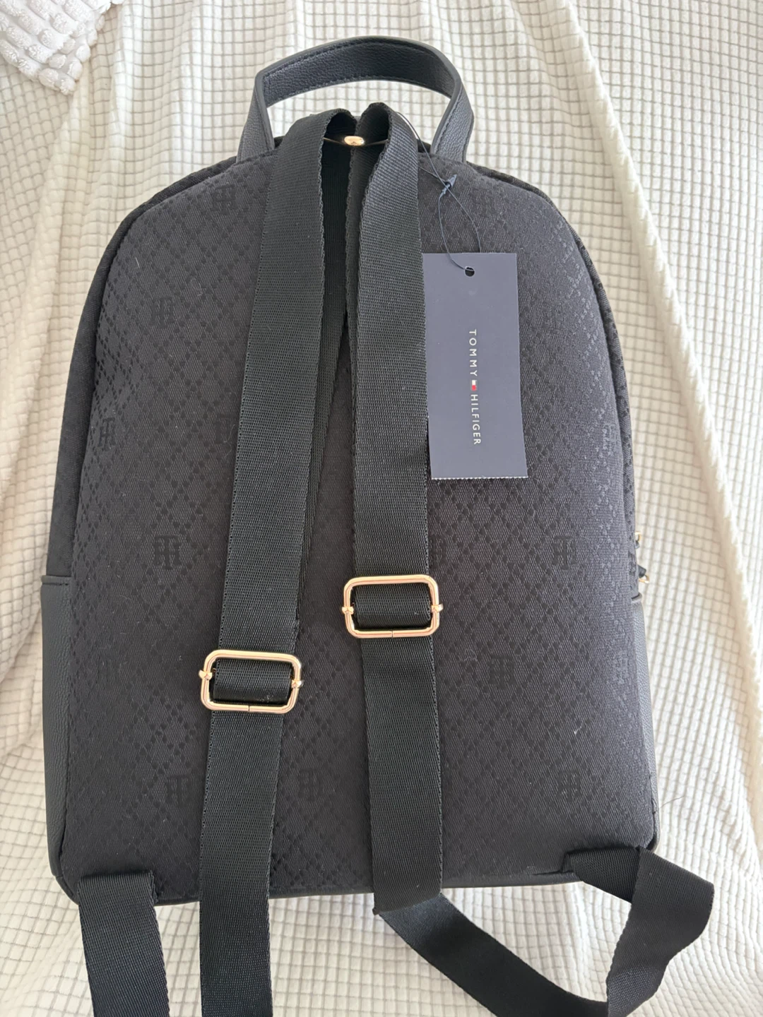 Tommy Hilfiger Black Monogram Backpack - photo 2