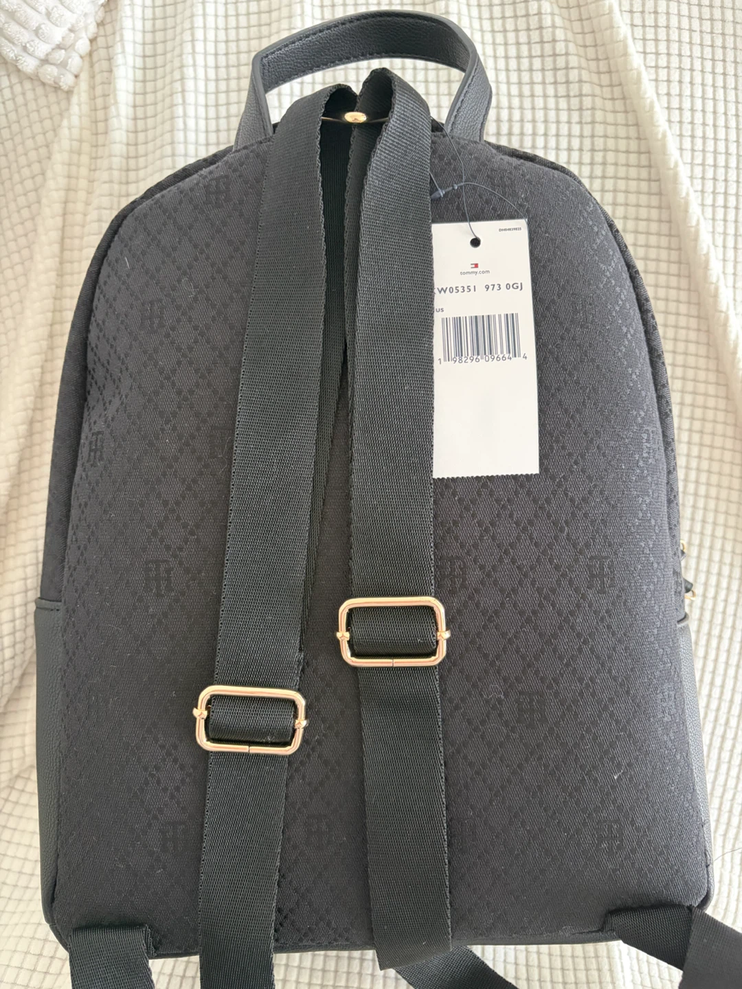 Tommy Hilfiger Black Monogram Backpack - photo 3