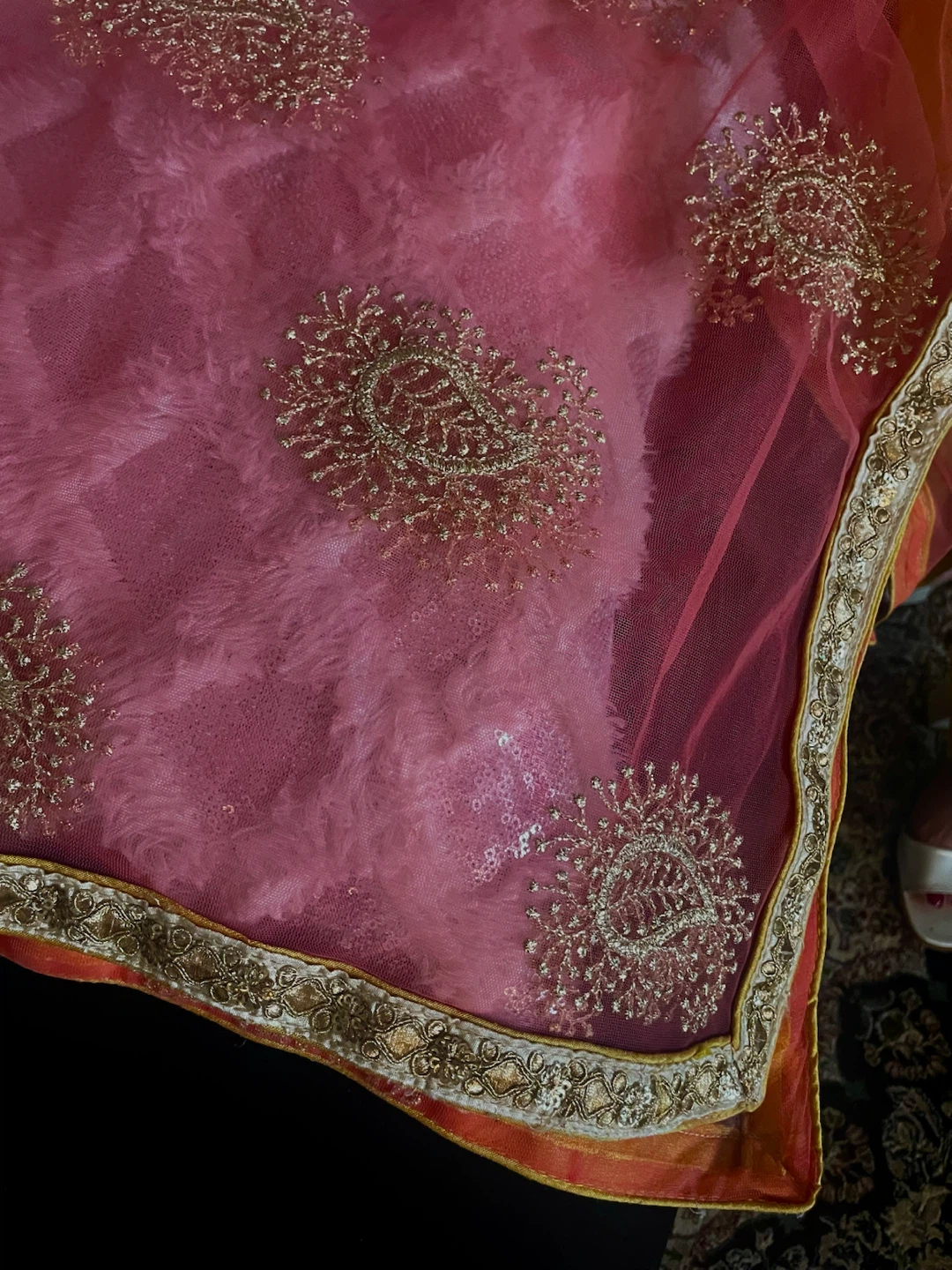 Yellow Embroidered Salwar Kameez with Dupatta - photo 5