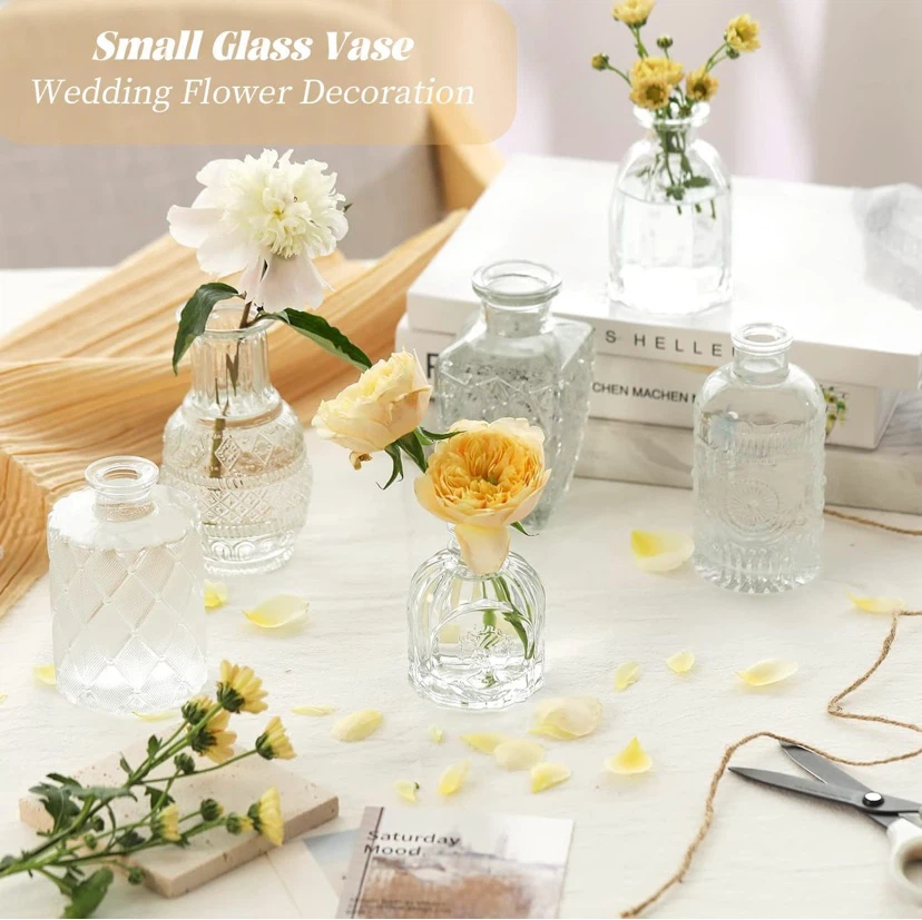 Mini Clear Glass Bud Vases Set of 31 - photo 2