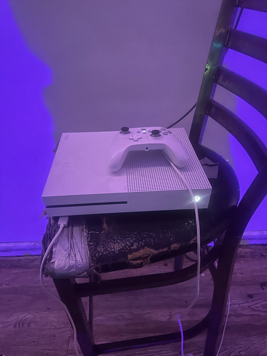 White Xbox One S Console with Controller