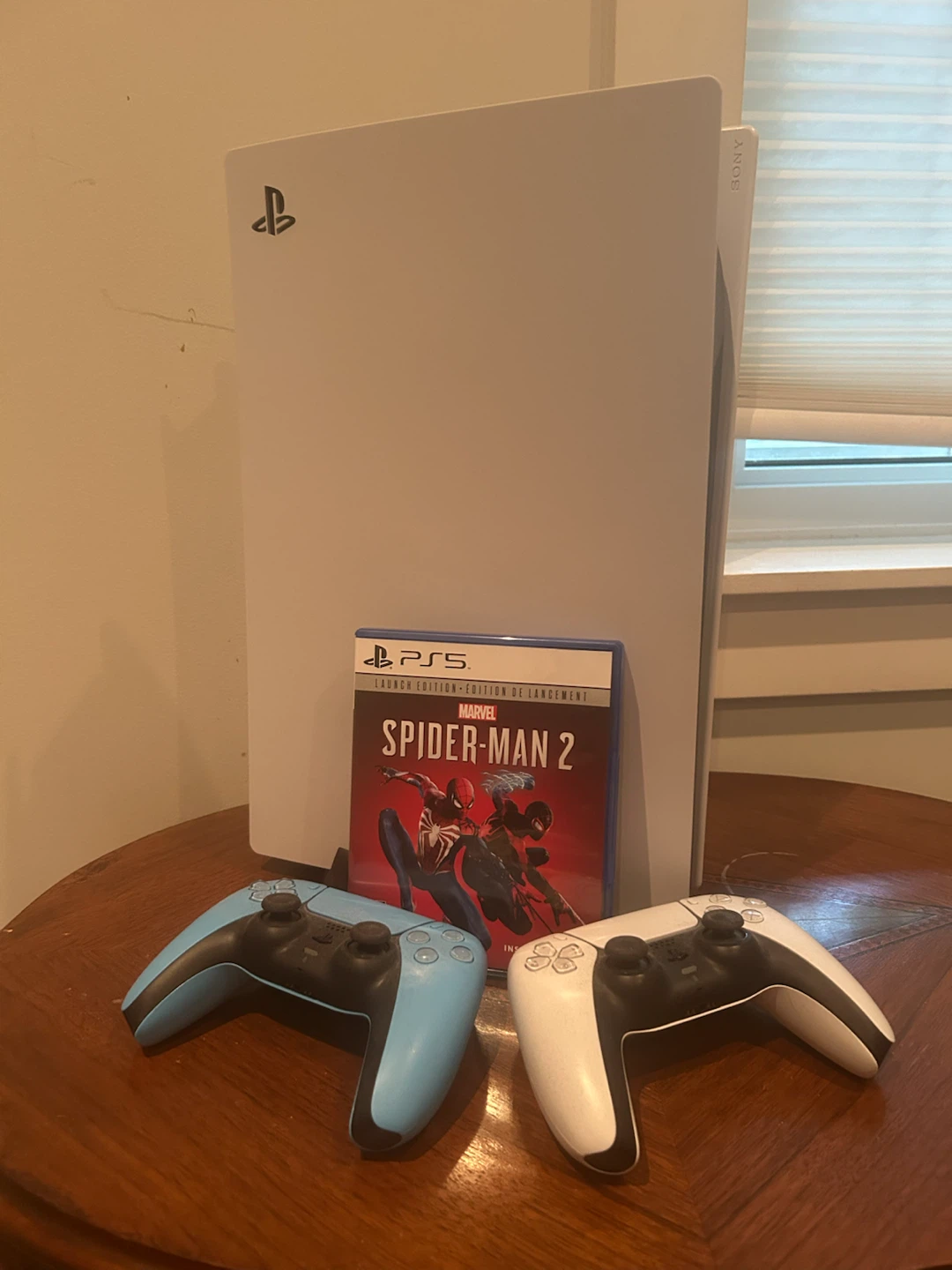 PlayStation 5 Console with Spider-Man 2 Game and 2 Controllers