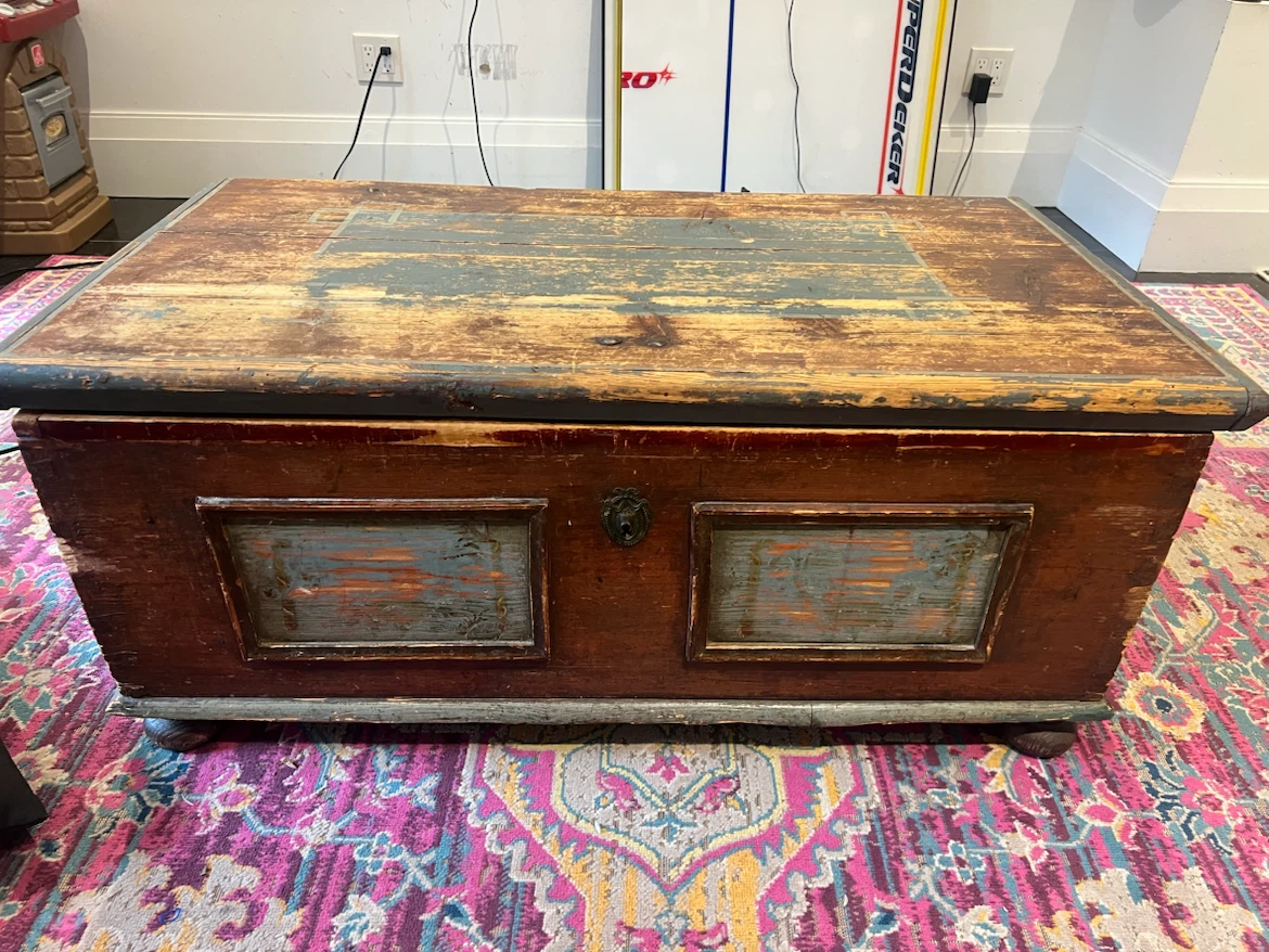 Vintage Wooden Toy Chest