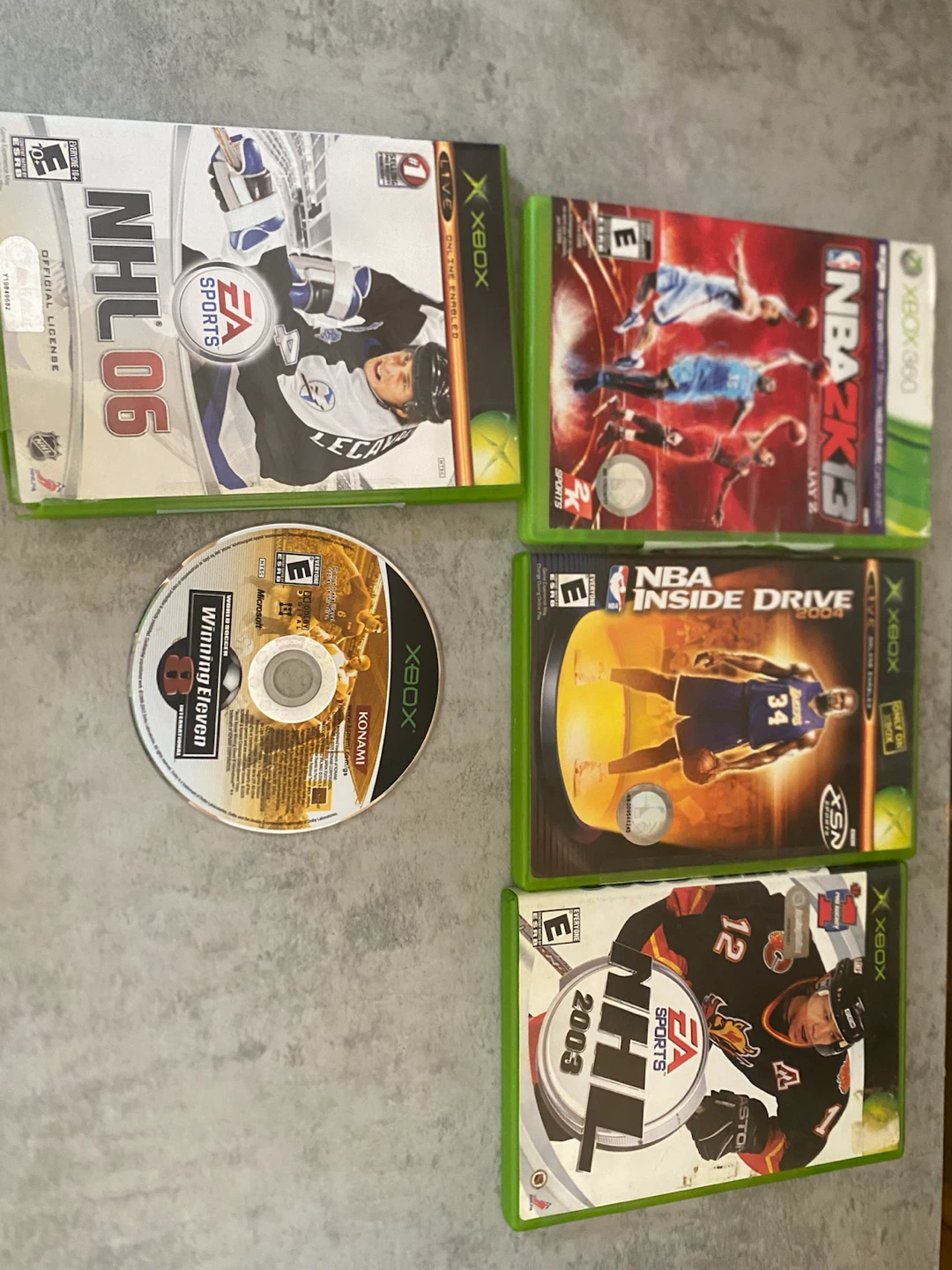 NHL 06, NHL 2003, NBA 2K13, NBA Inside Drive 2004 Xbox Games