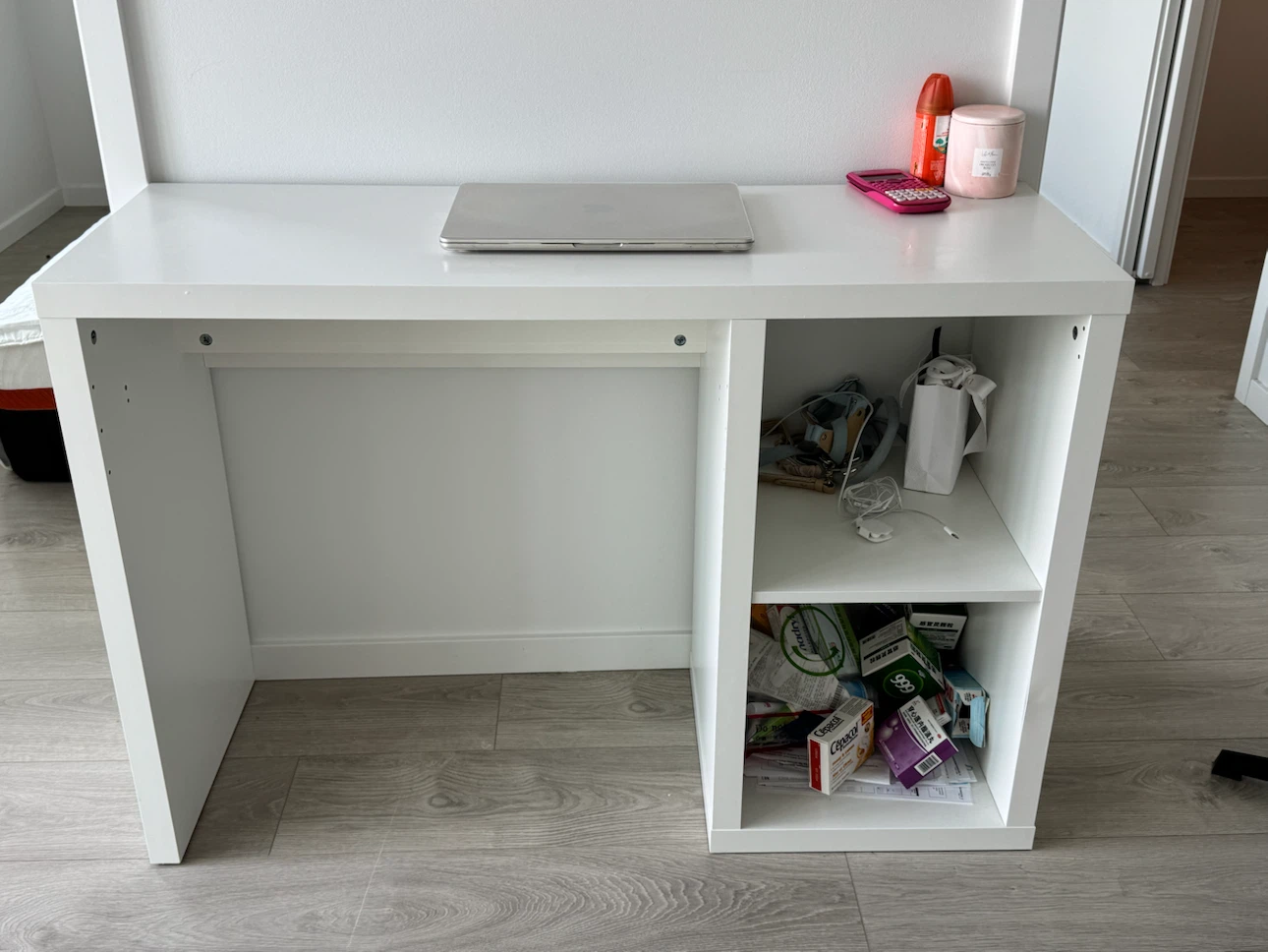 White Desk with Shelving