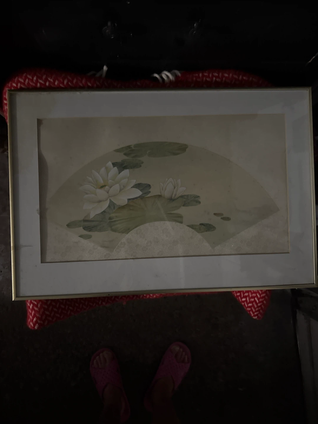 Framed Print with Lotus Flowers