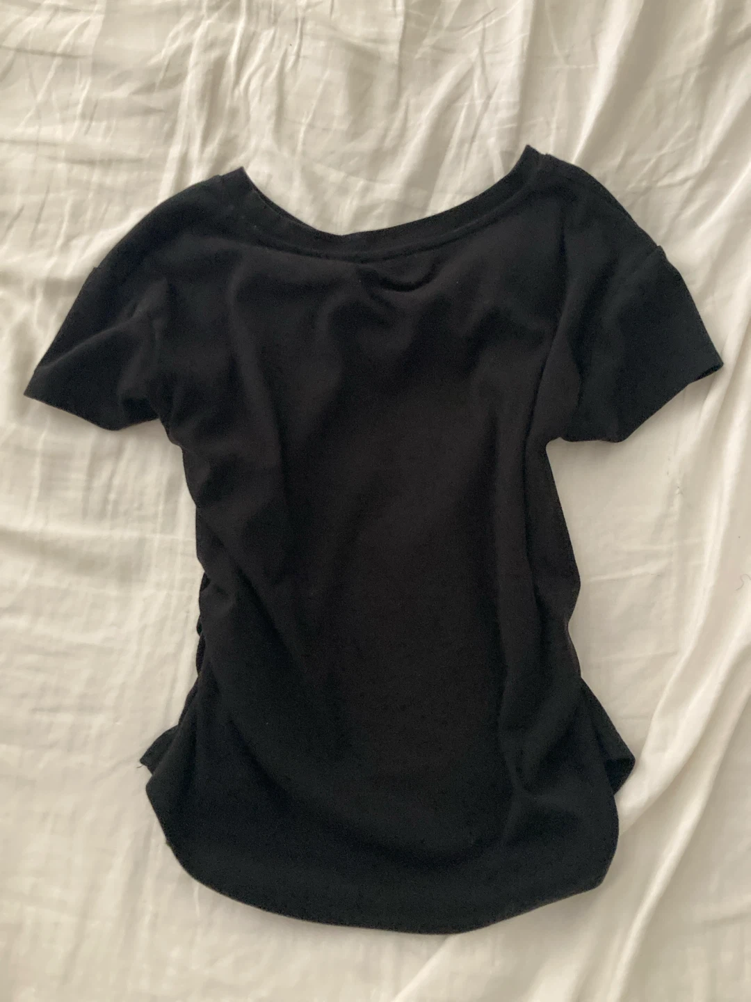 black short sleeved top