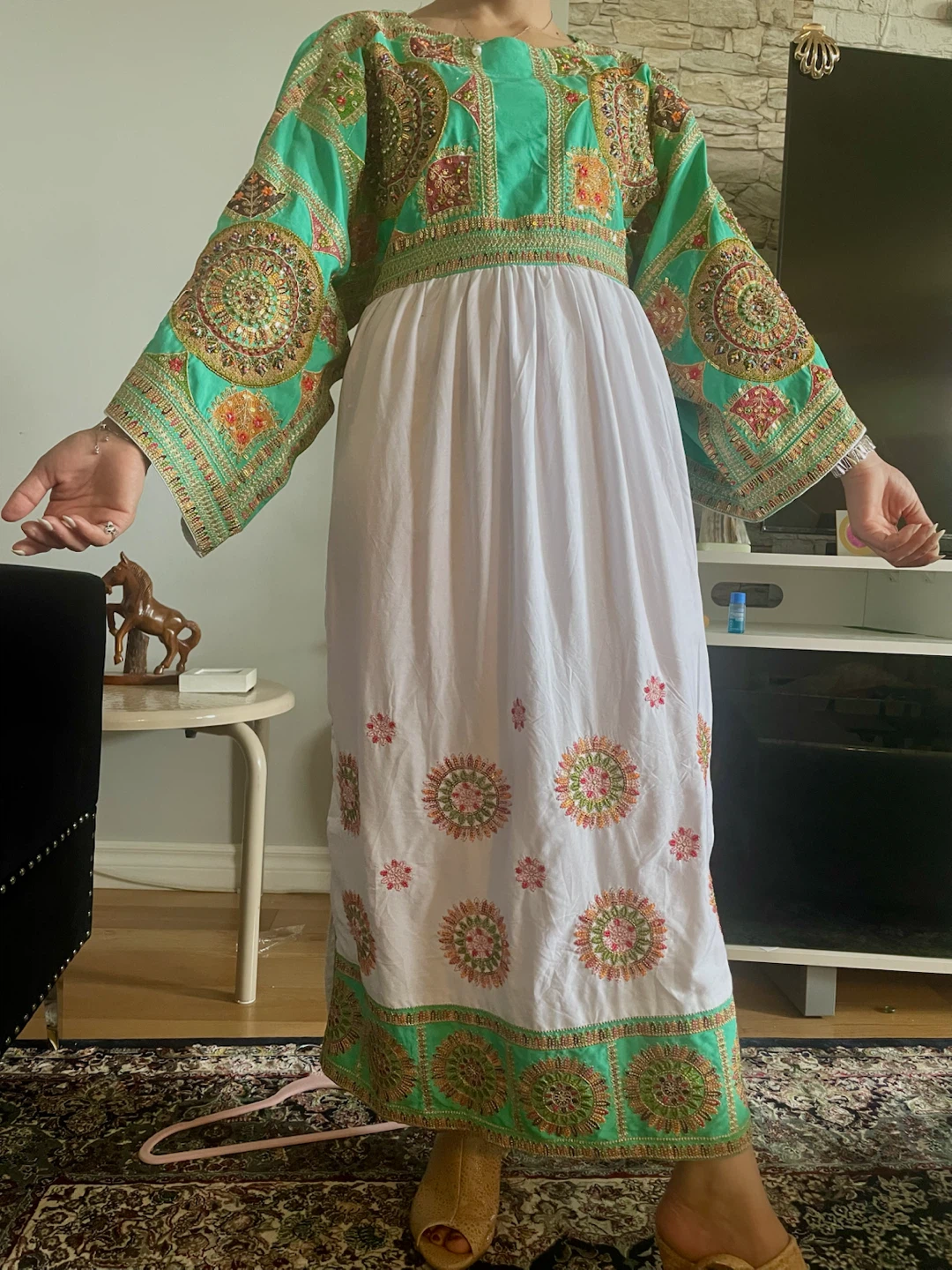 Embroidered Maxi Dress