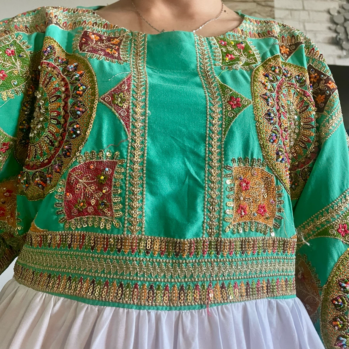 Embroidered Maxi Dress - photo 4