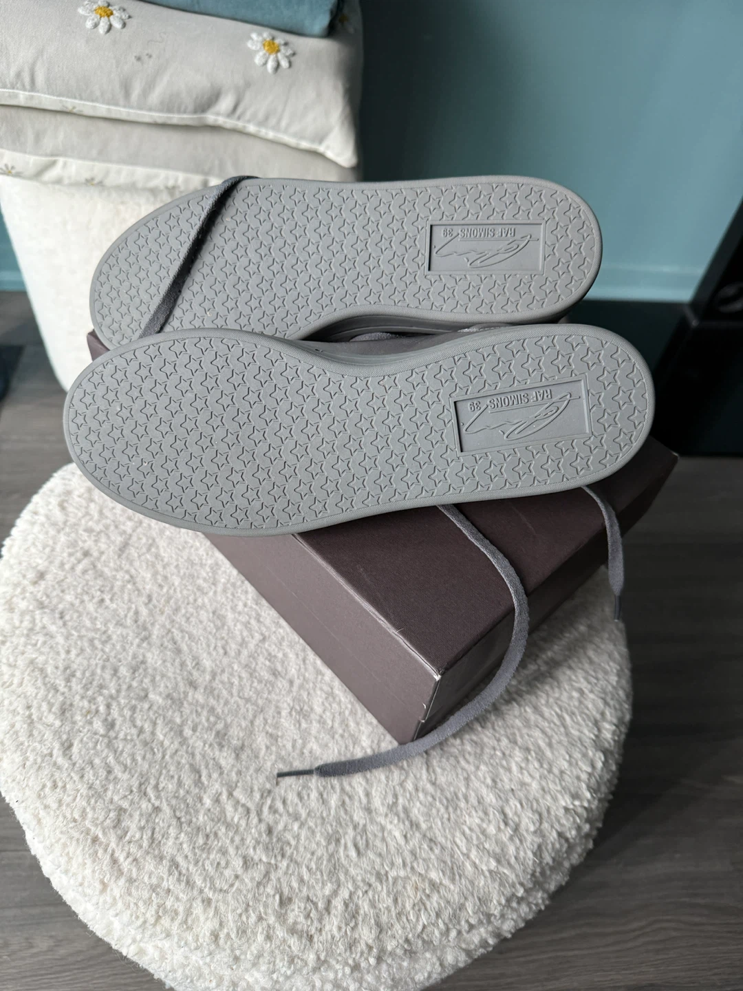 RAF SIMONS (RUNNER) Silver Metallic Leather Sneakers - photo 4
