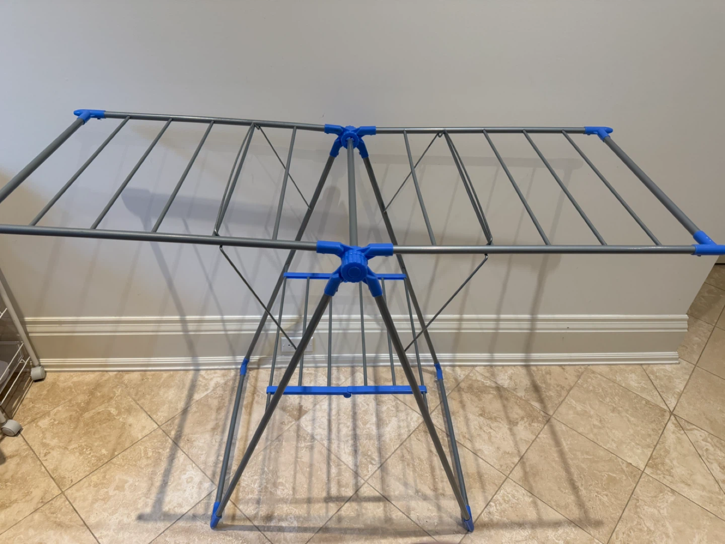 Collapsible Drying Rack with Blue Accents - photo 3