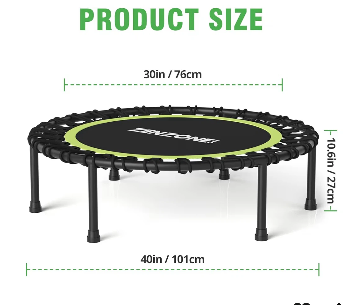 ZenZone 40" Adult Fitness Trampoline