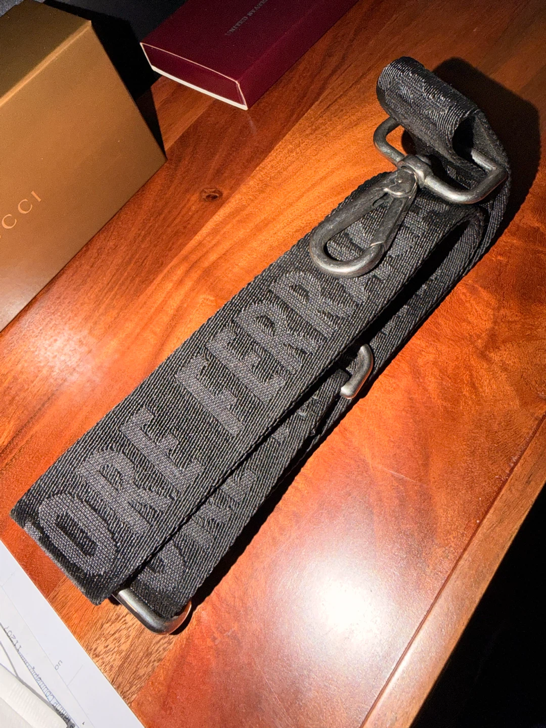 Salvatore Ferragamo Black Logo Bag Strap Adjustable Like New