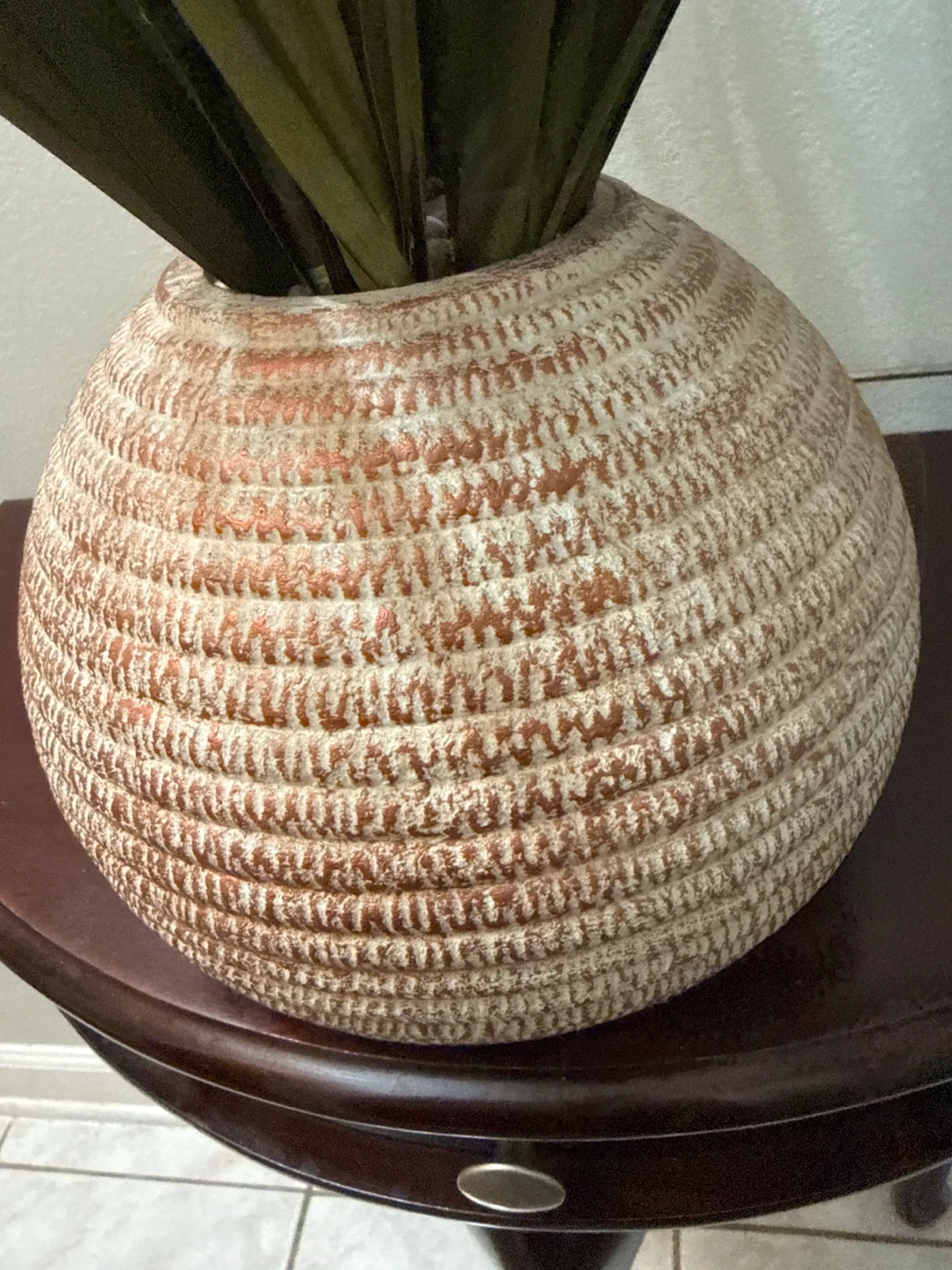 Decorative Faux Grass Plant in Woven Basket Pot - photo 3