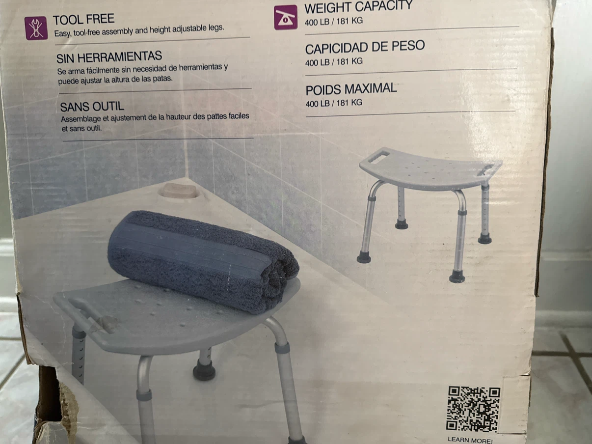 Drive Shower Bench Grey