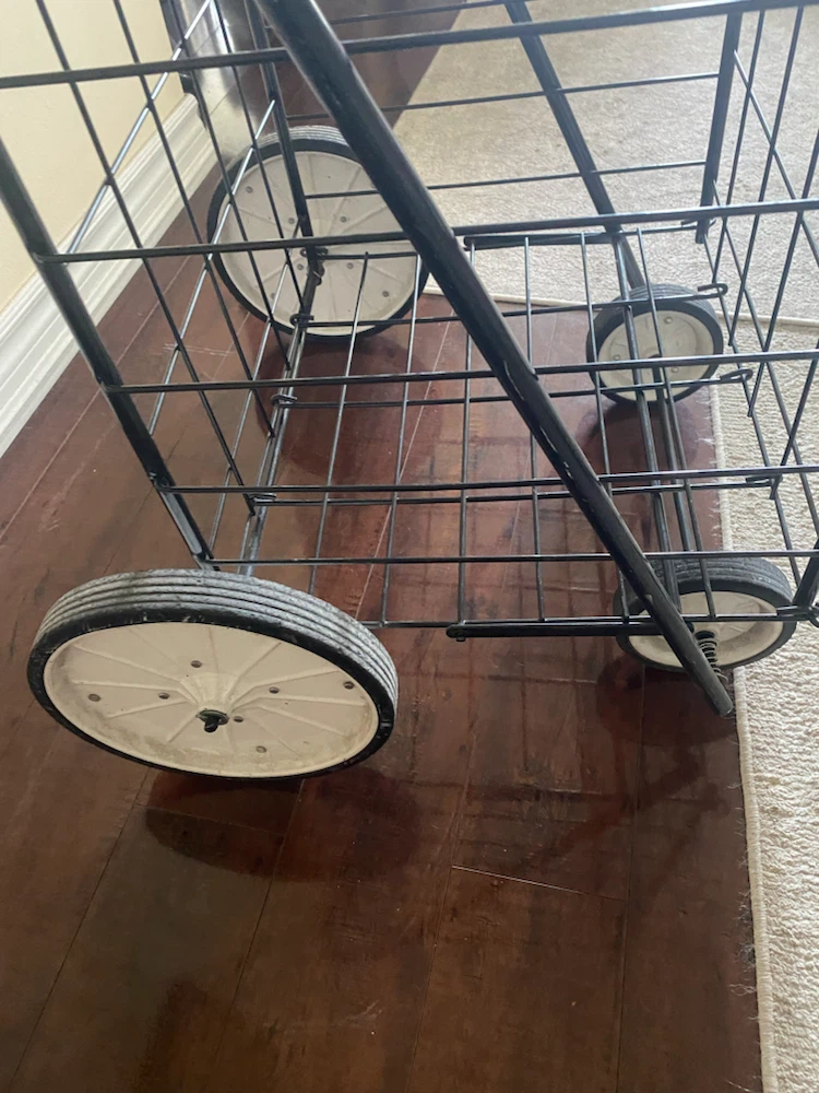 Black Wire Shopping Cart with Wheels - photo 4