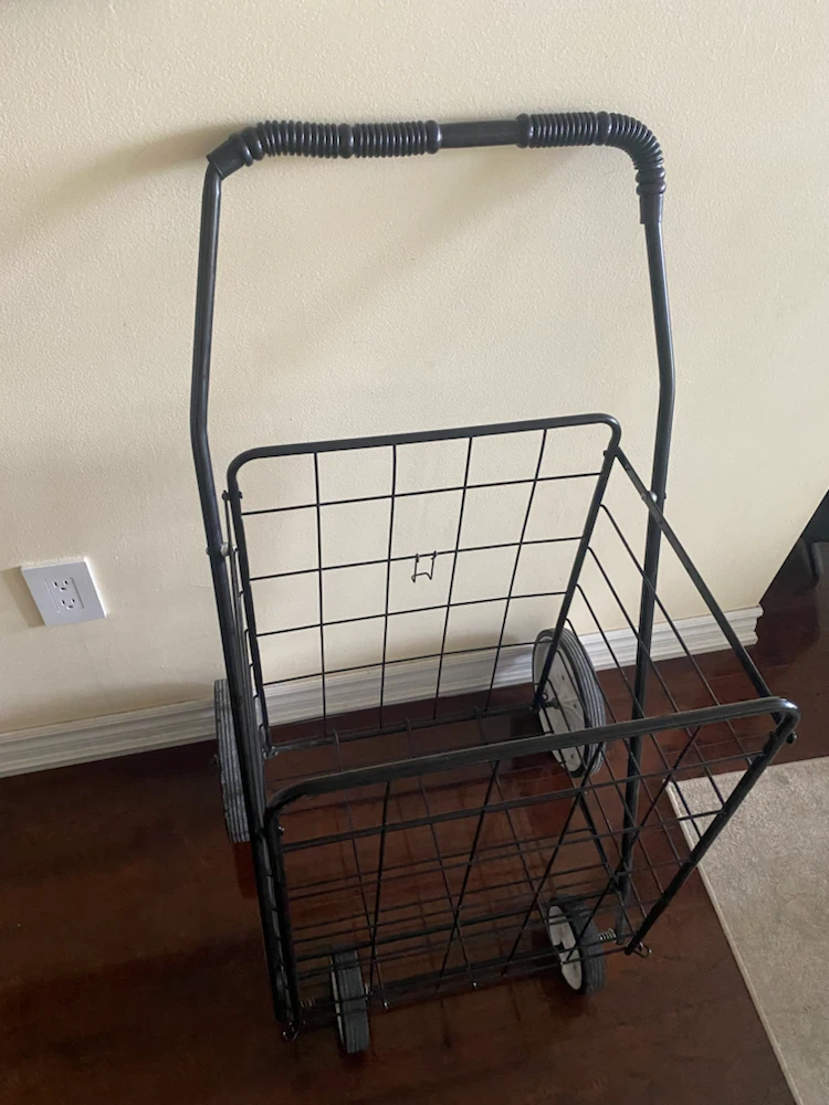 Black Wire Shopping Cart with Wheels - photo 5