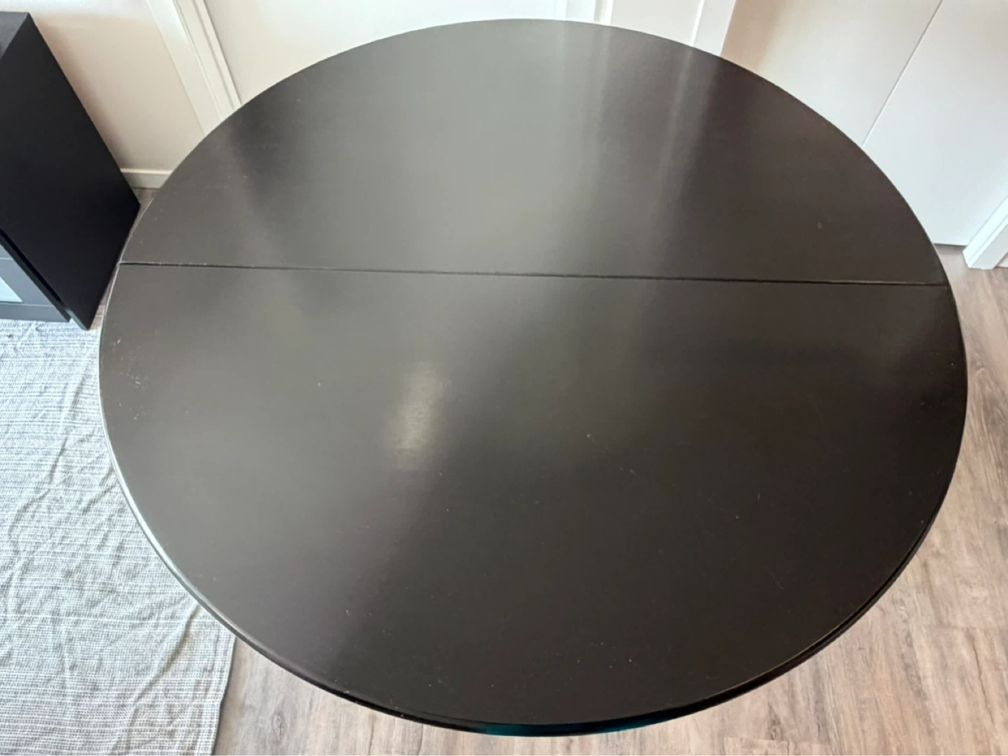Dark Wood Pedestal Dining Table - photo 2