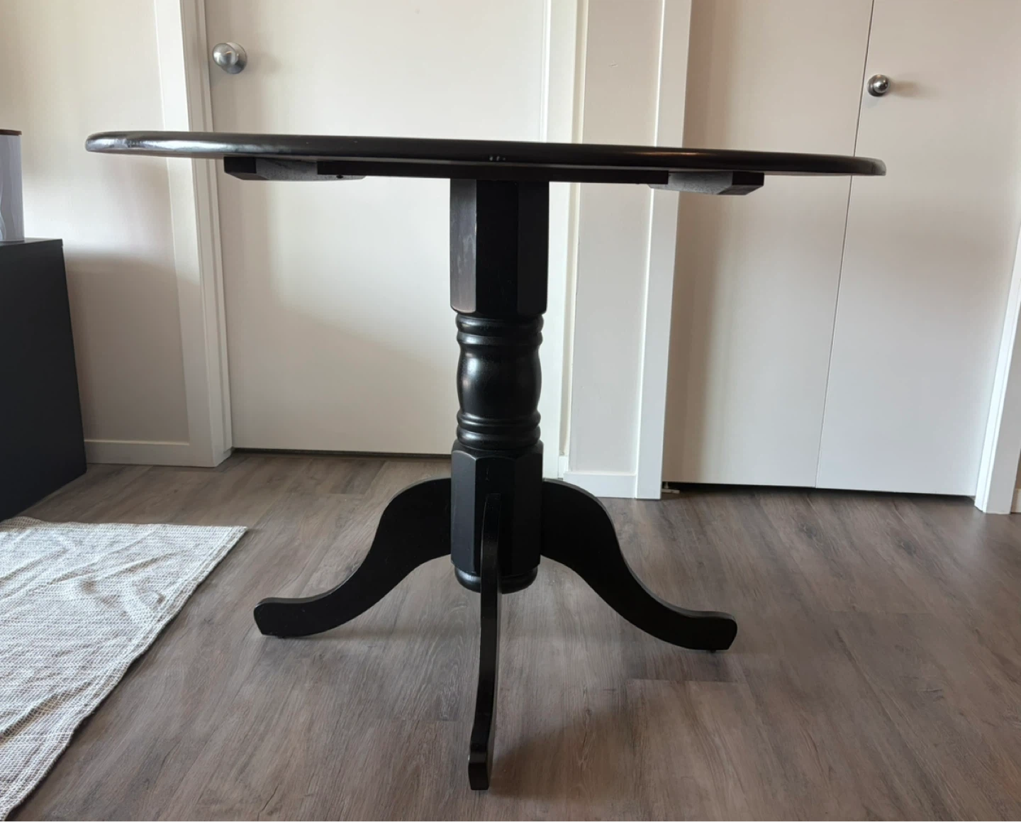 Dark Wood Pedestal Dining Table