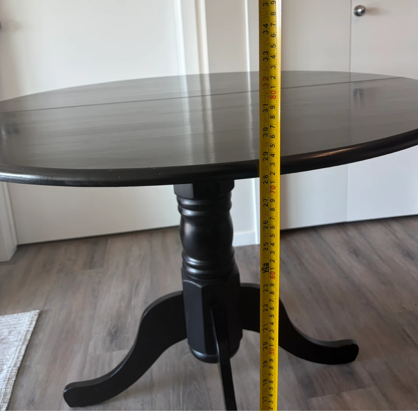 Dark Wood Pedestal Dining Table - photo 4