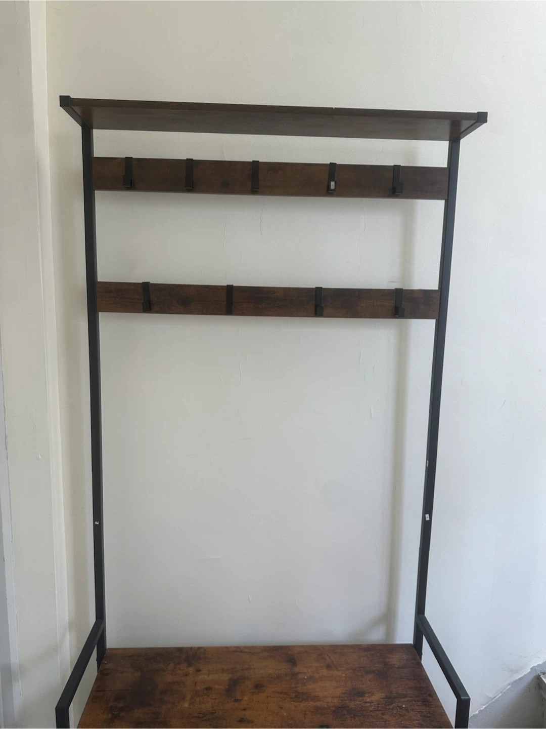 Hall Tree with Bench and Shoe Rack - photo 2