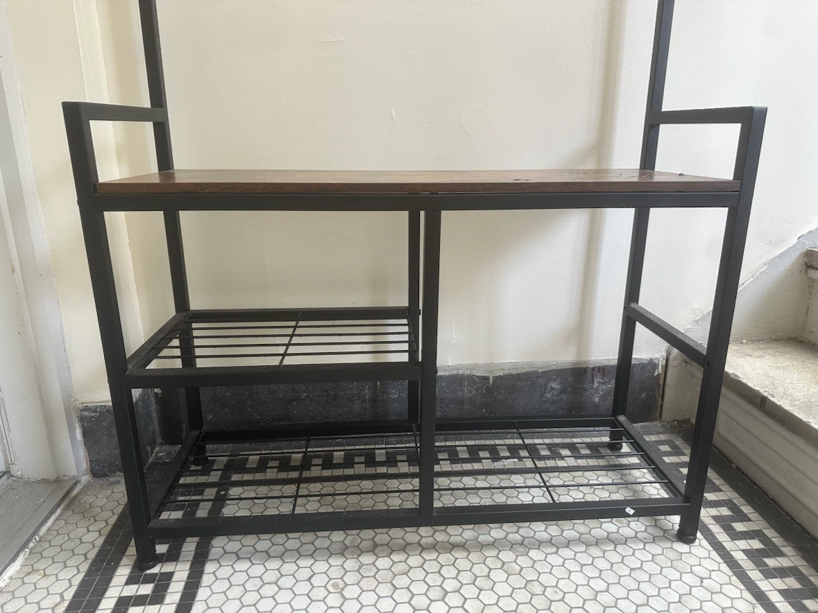 Hall Tree with Bench and Shoe Rack - photo 3