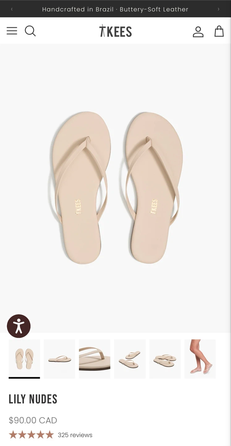 TKEES Lily Nudes Flip Flops US6 EU37 - photo 5