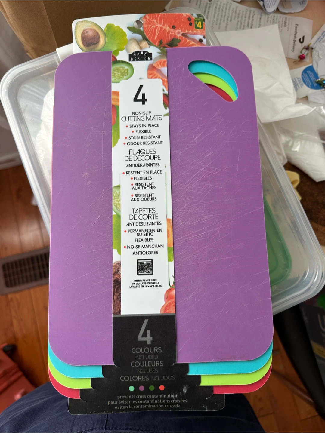 Rama Design 4-Piece Non-Slip Cutting Mat Set