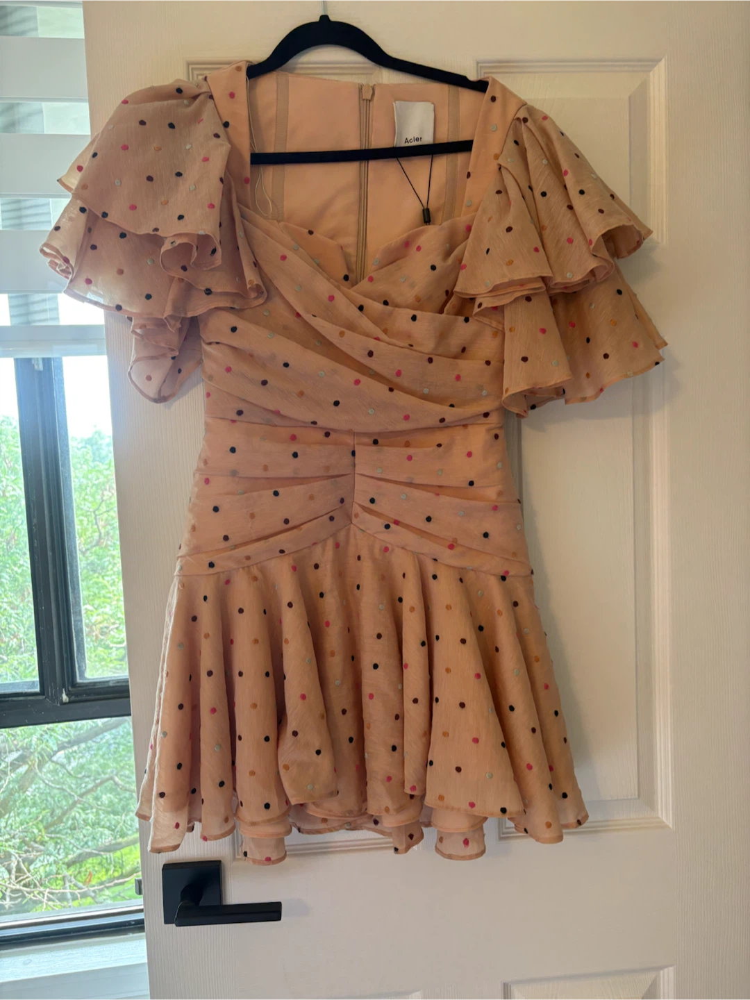 Acler Polka Dot Ruffle Dress