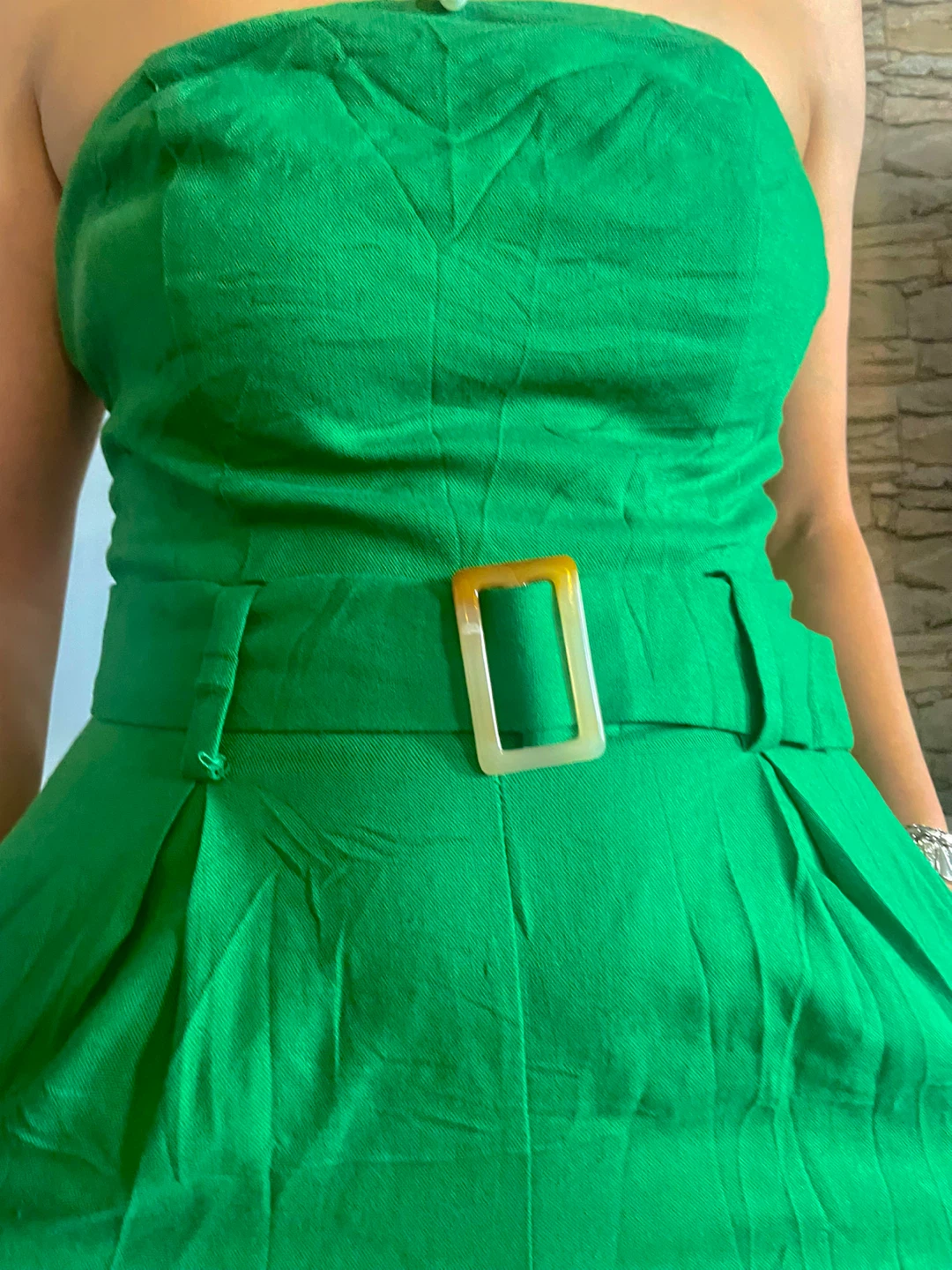 Green Strapless Jumpsuit - photo 2