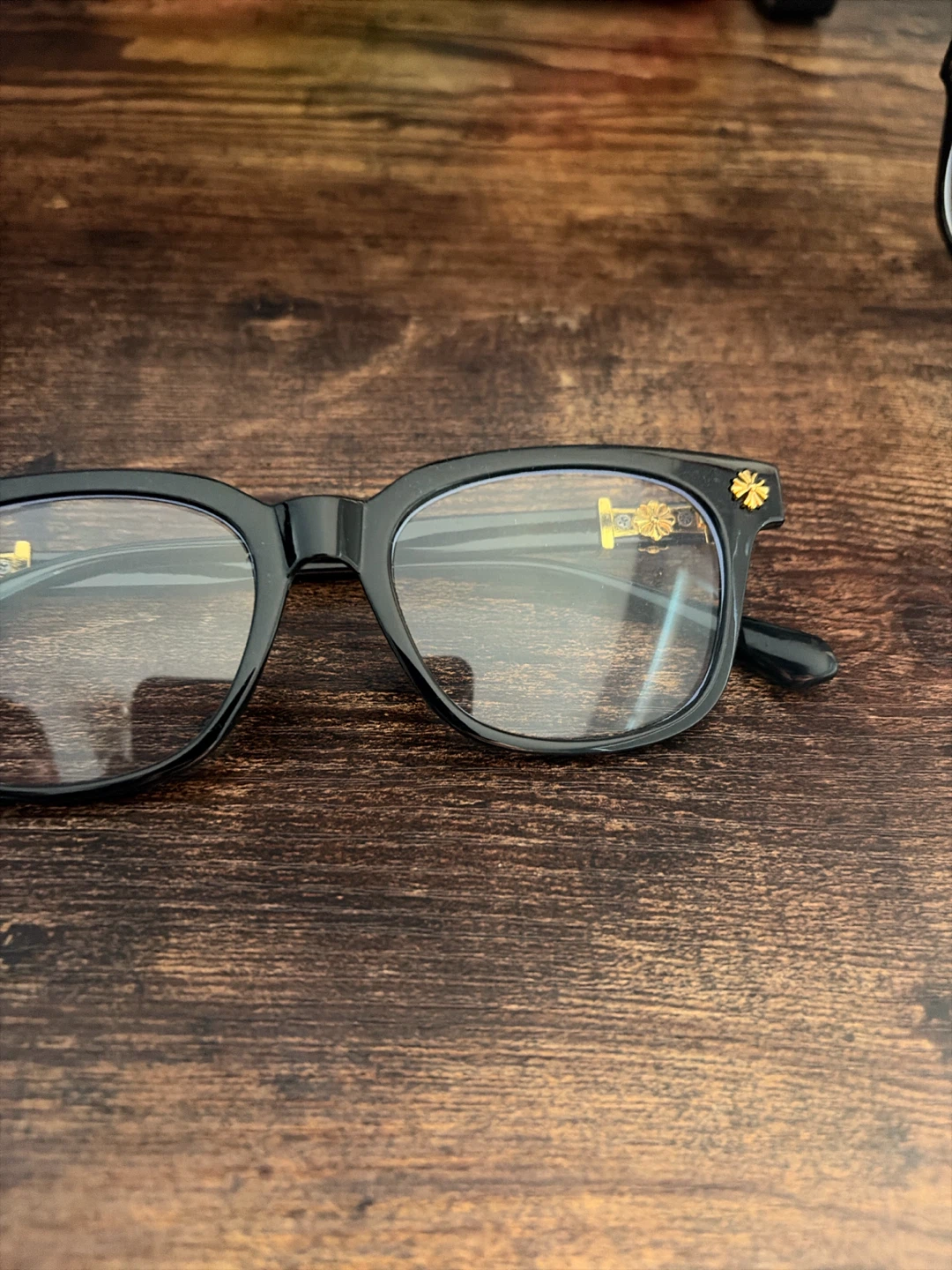 Chrome Heart Glasses (Black frame with Gold) 1:1