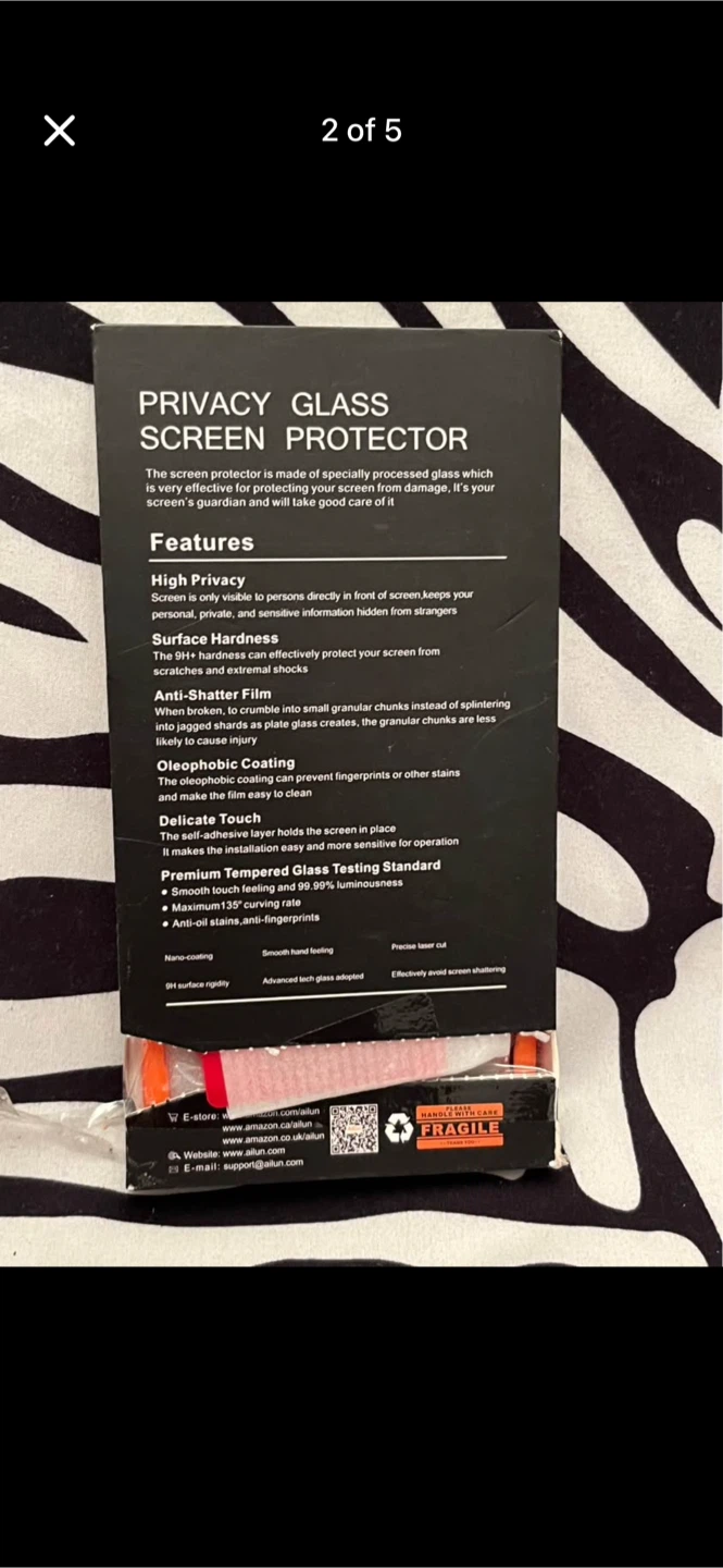 Ailun 3Pack Privacy Screen Protector for iPhone 16 Pro Max - photo 2