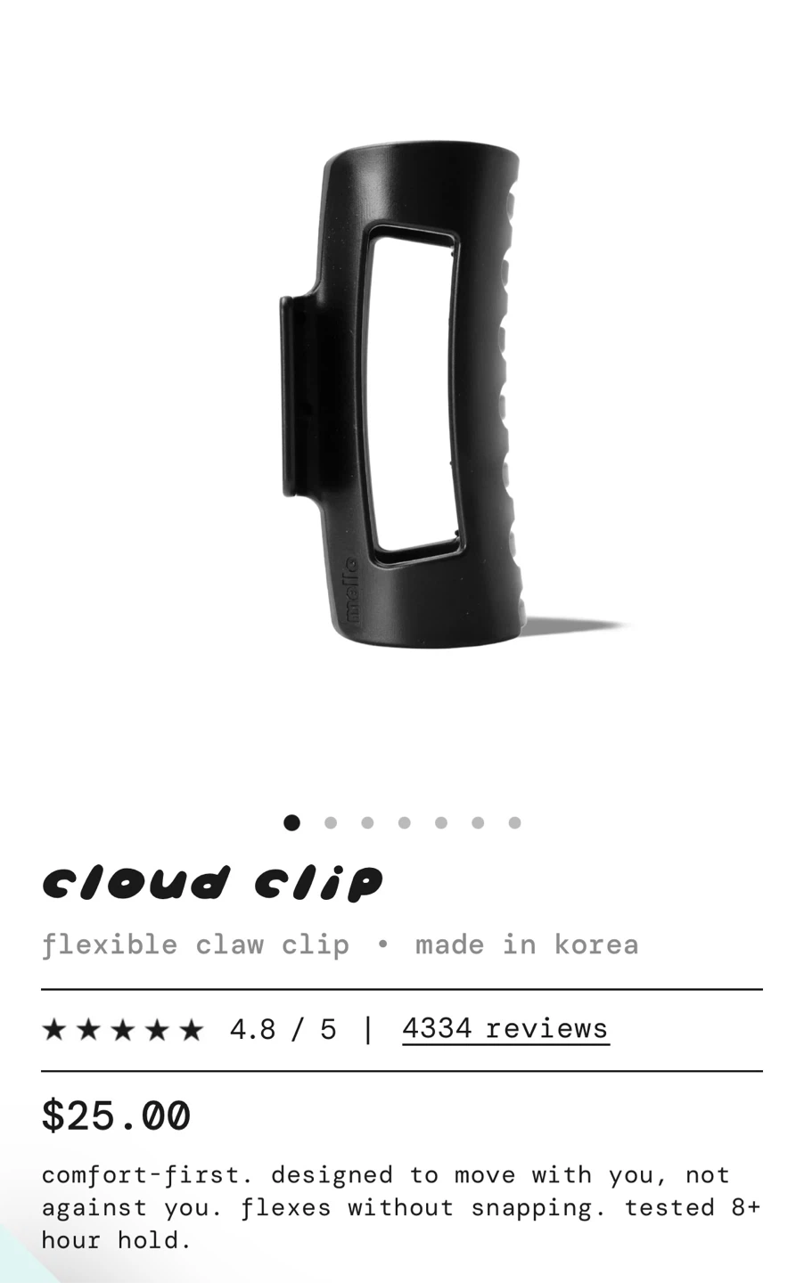 New Mello Black Claw Clip - photo 2