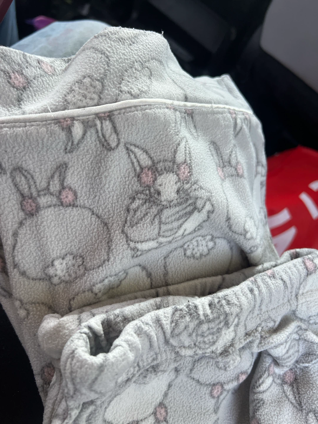 La Vie en Rose Grey Bunny Fleece Pajama Pants - photo 2