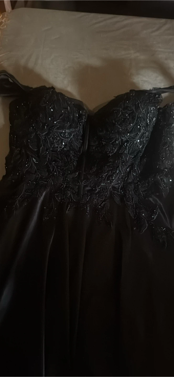 Black Beaded Corset Dress - photo 2