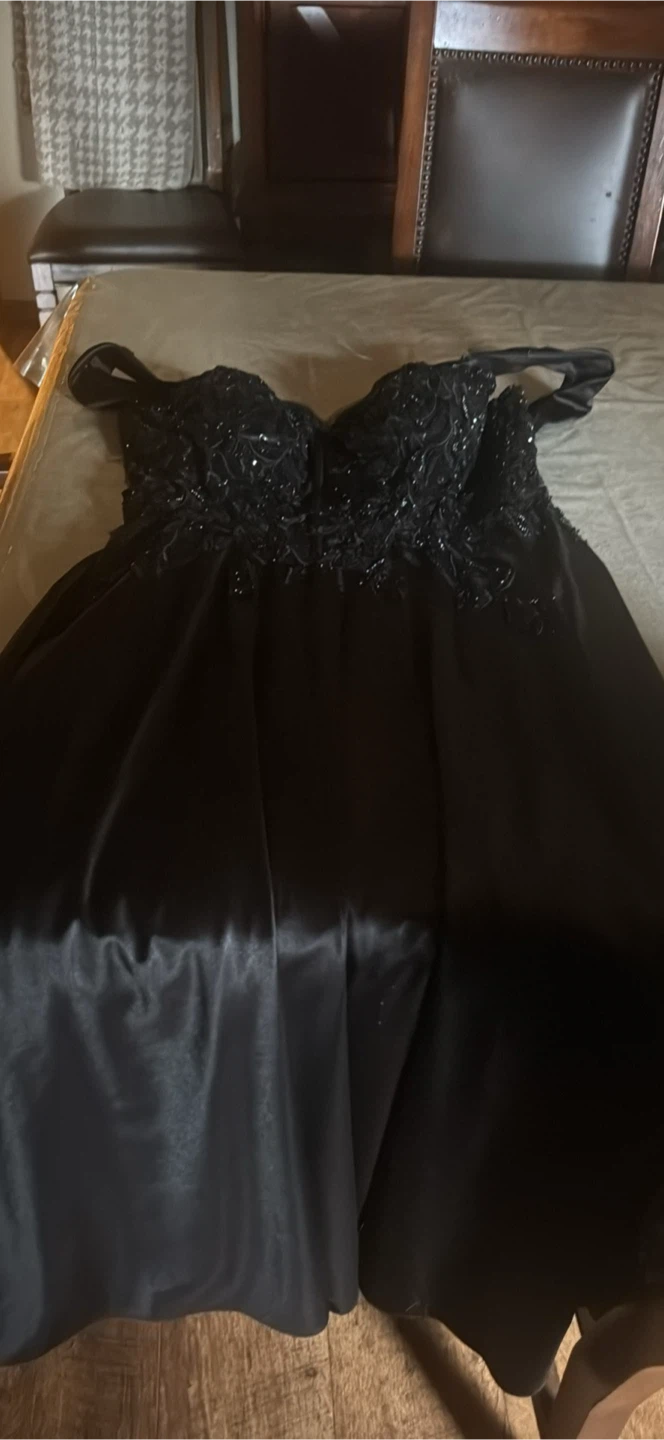Black Beaded Corset Dress - photo 3