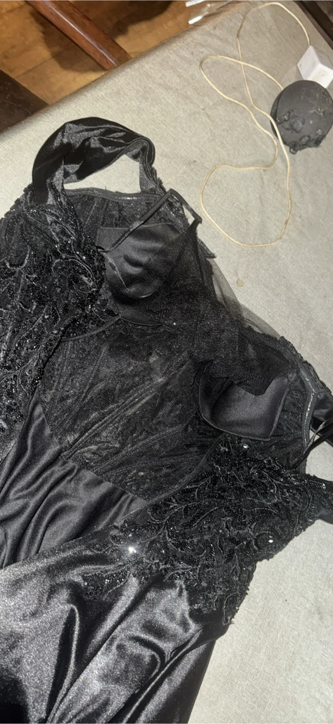 Black Beaded Corset Dress - photo 5