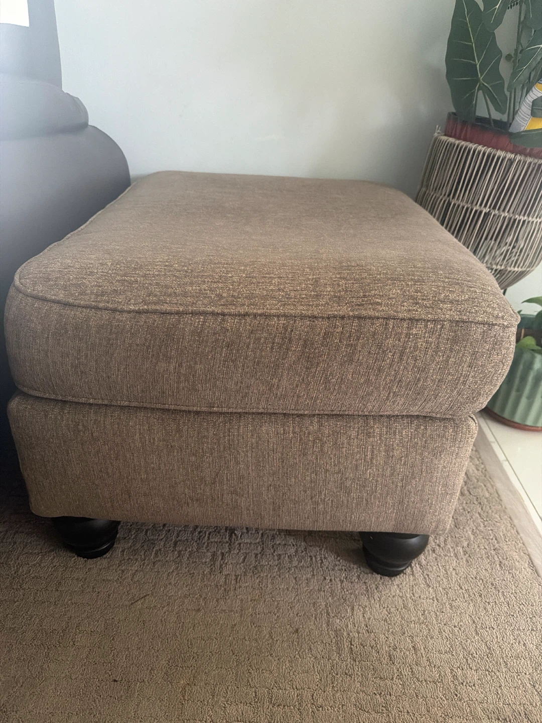 Brown Fabric Ottoman - photo 2