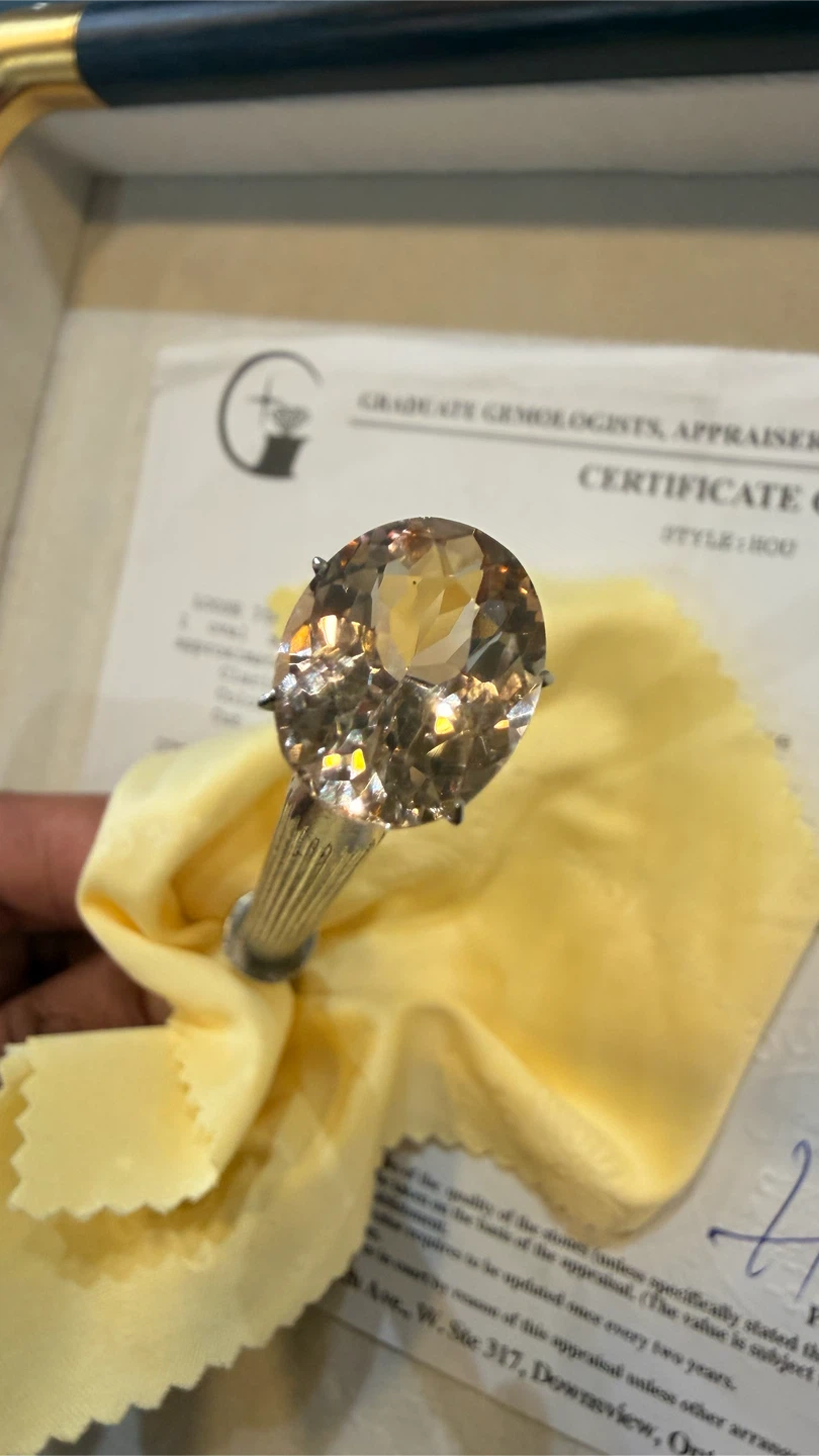 Certified Oval golden brown Topaz loose gemstone - photo 3