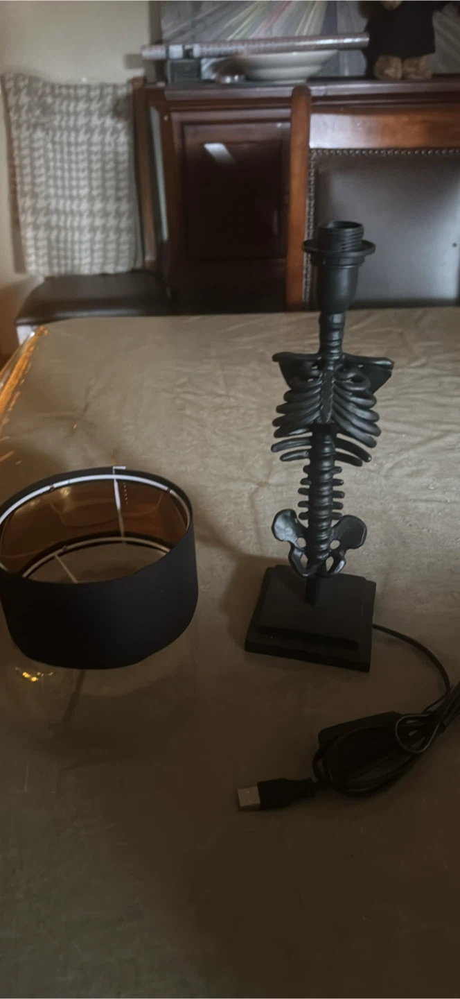 Skeleton Desk Lamp with Black Shade - photo 2