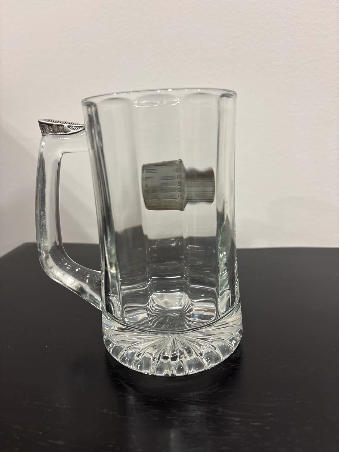 Glass Beer Mug with Snowmobile Emblem - photo 2