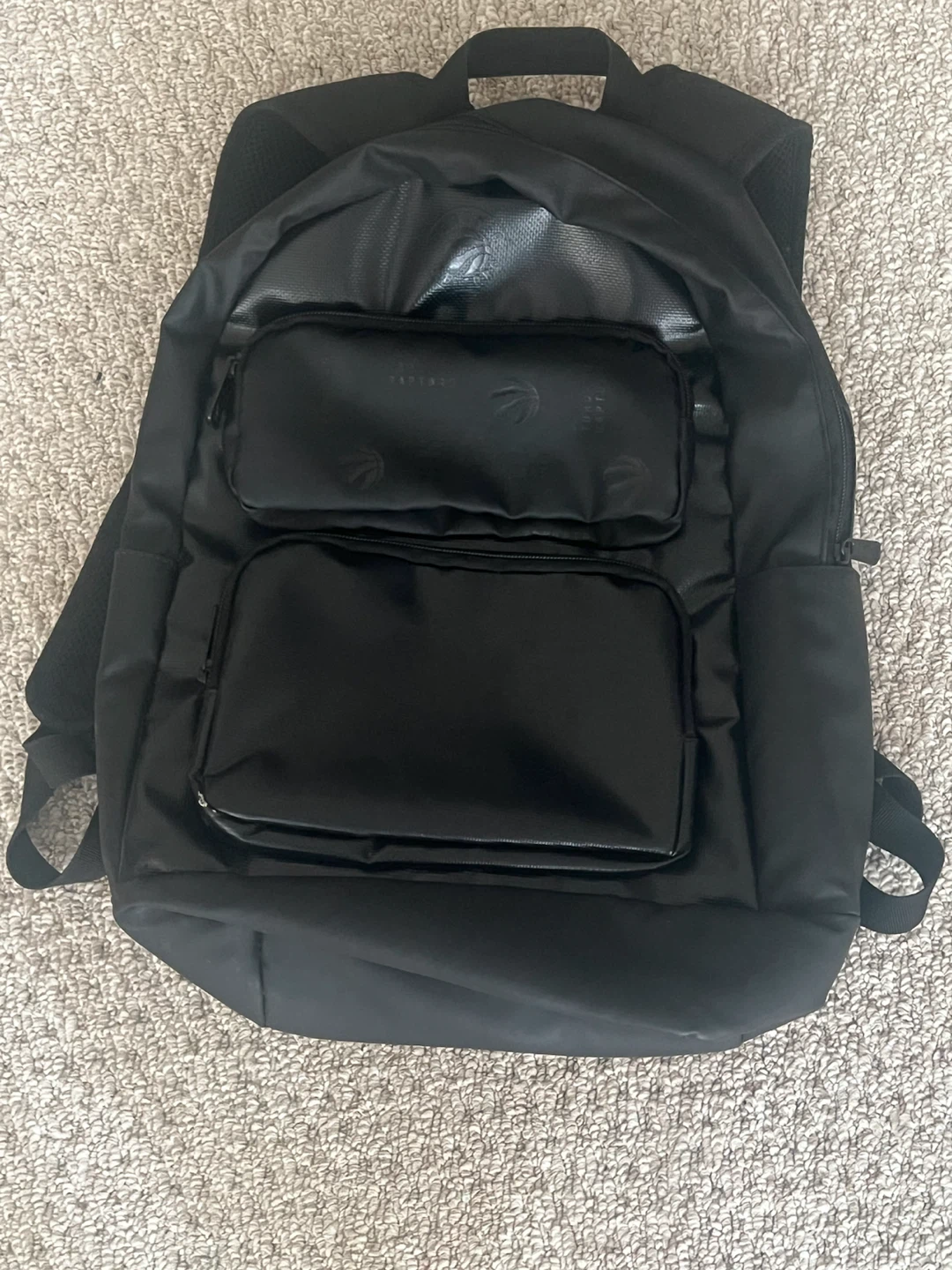 Black Backpack with Toronto Raptors Logo