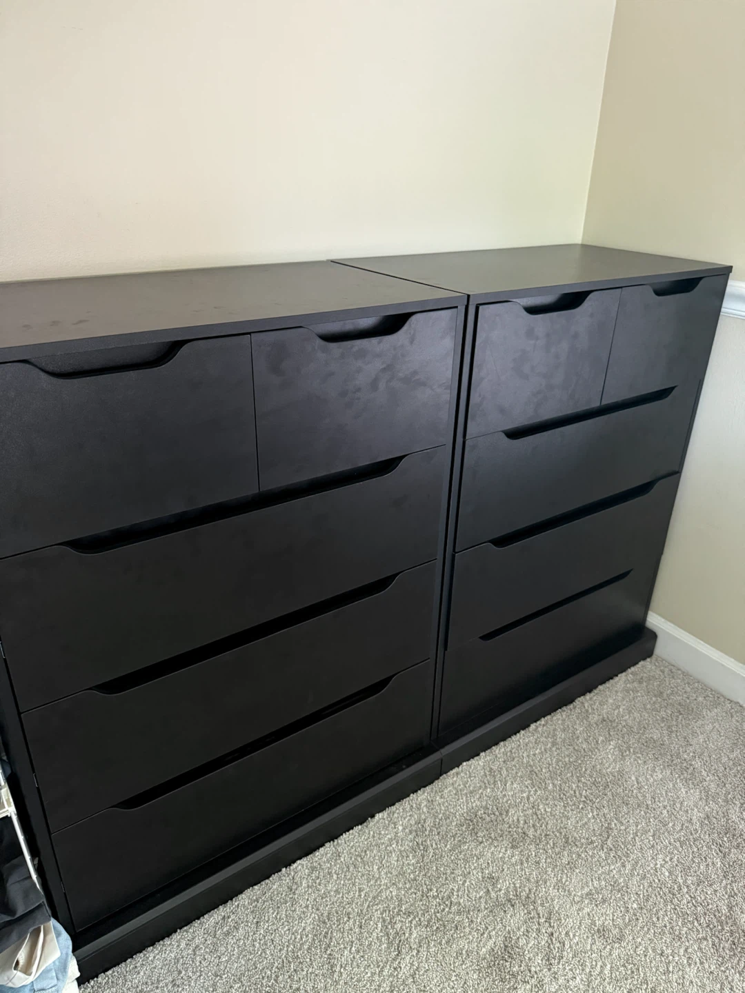 Black 5-Drawer Chest Dresser - photo 3
