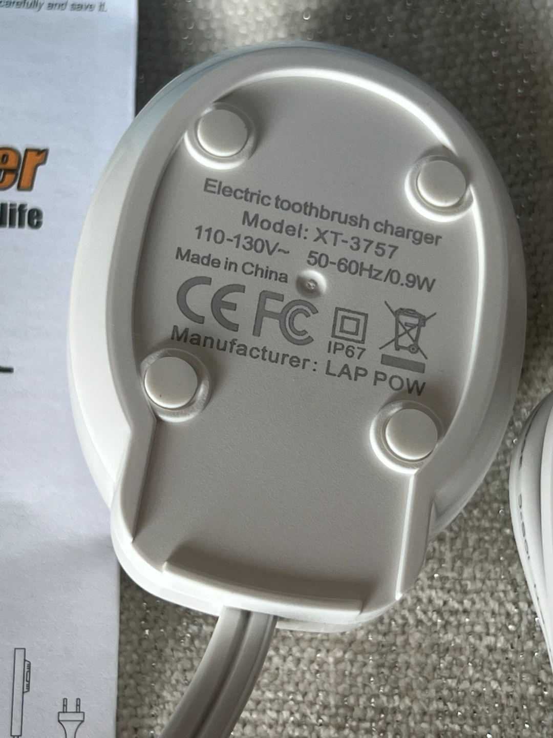 LAP POW Electric Toothbrush Charger XT-3757 - photo 2