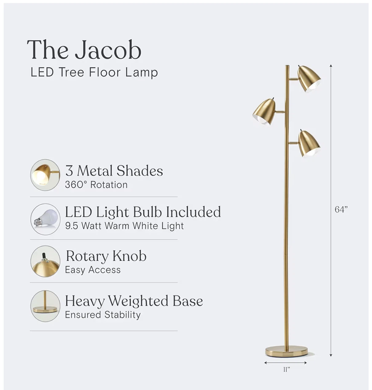 The Jacob LED Tree Floor Lamp