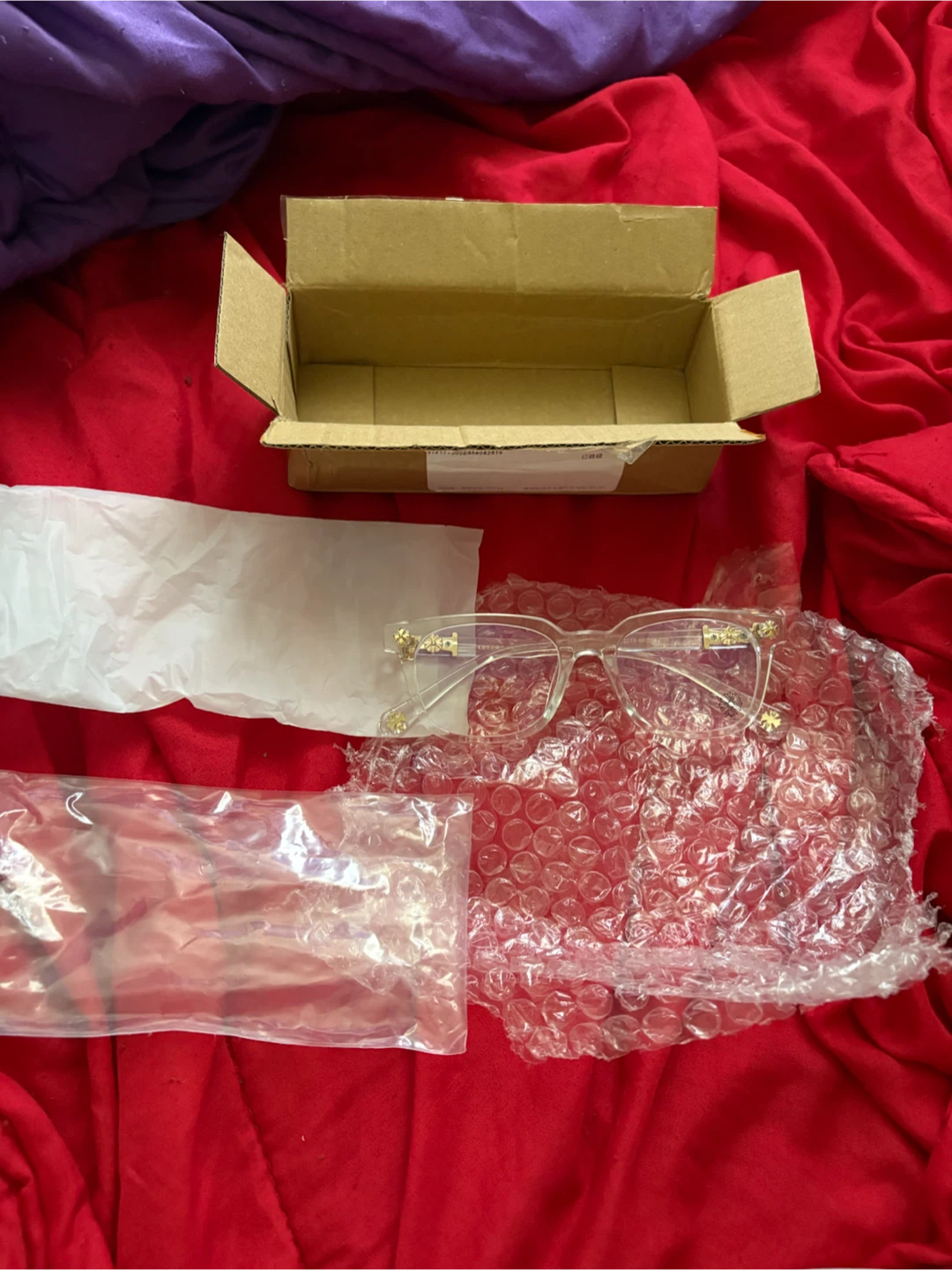 Clear chrome heart glasses - photo 3