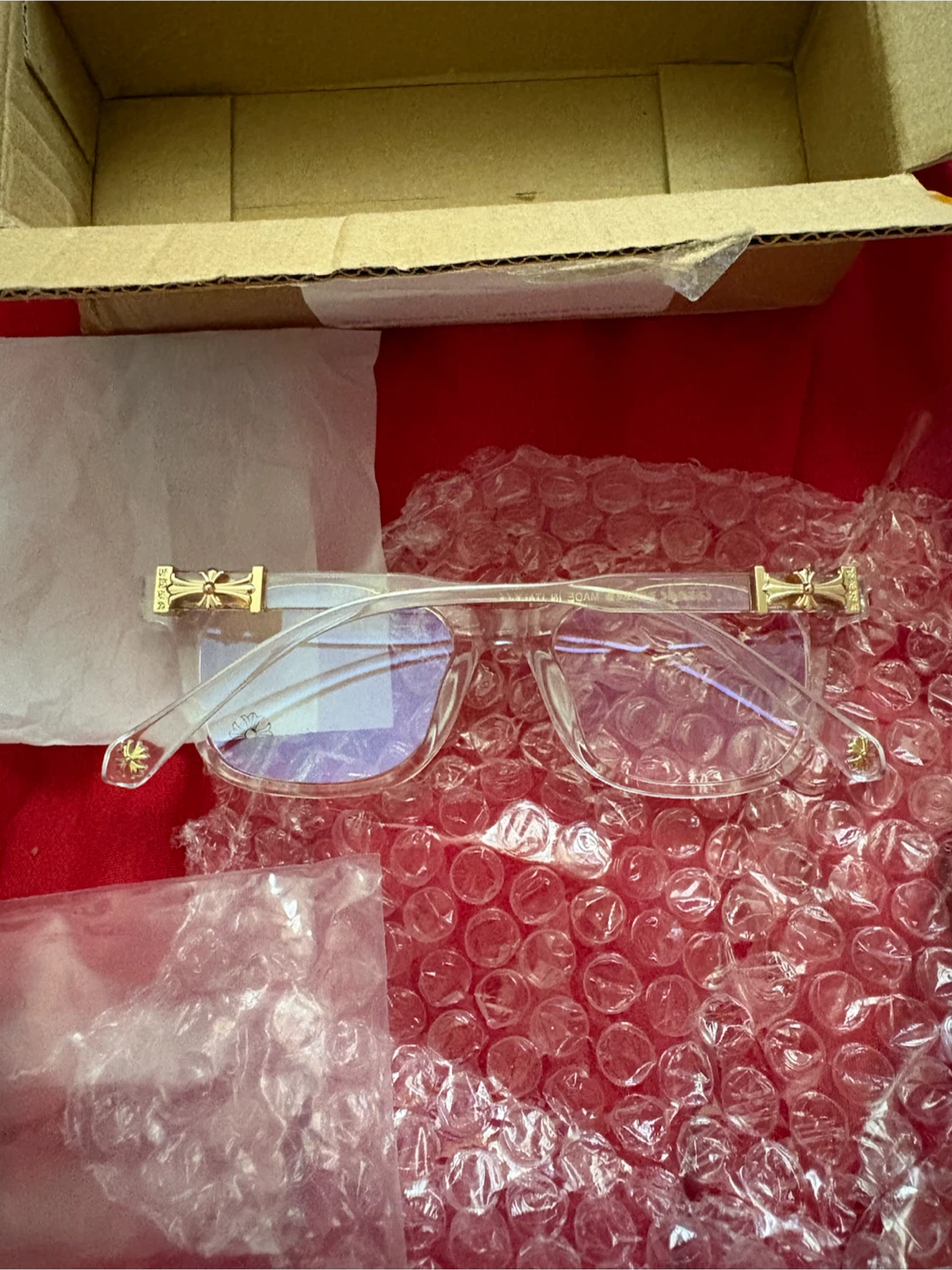 Clear chrome heart glasses - photo 2